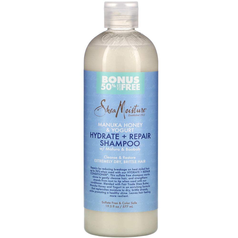 Sheamoisture Manuka Honey Yogurt Hydrate Repair Shampoo 19.5 Fl Oz 577 ml