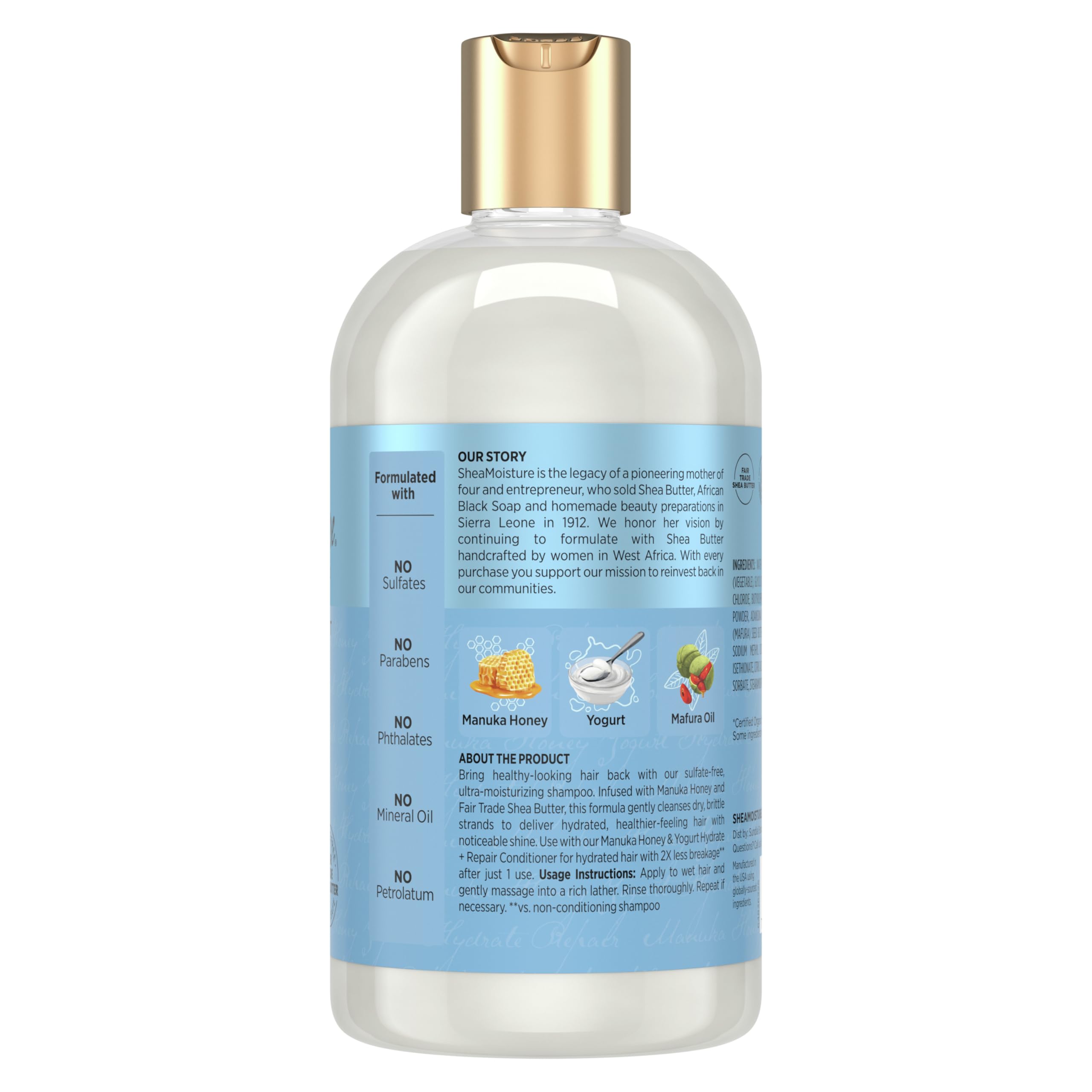 Shea Moisture Shampoo Hydrate and Repair for Damaged Hair With Manuka Honey and - Thumbnail 2