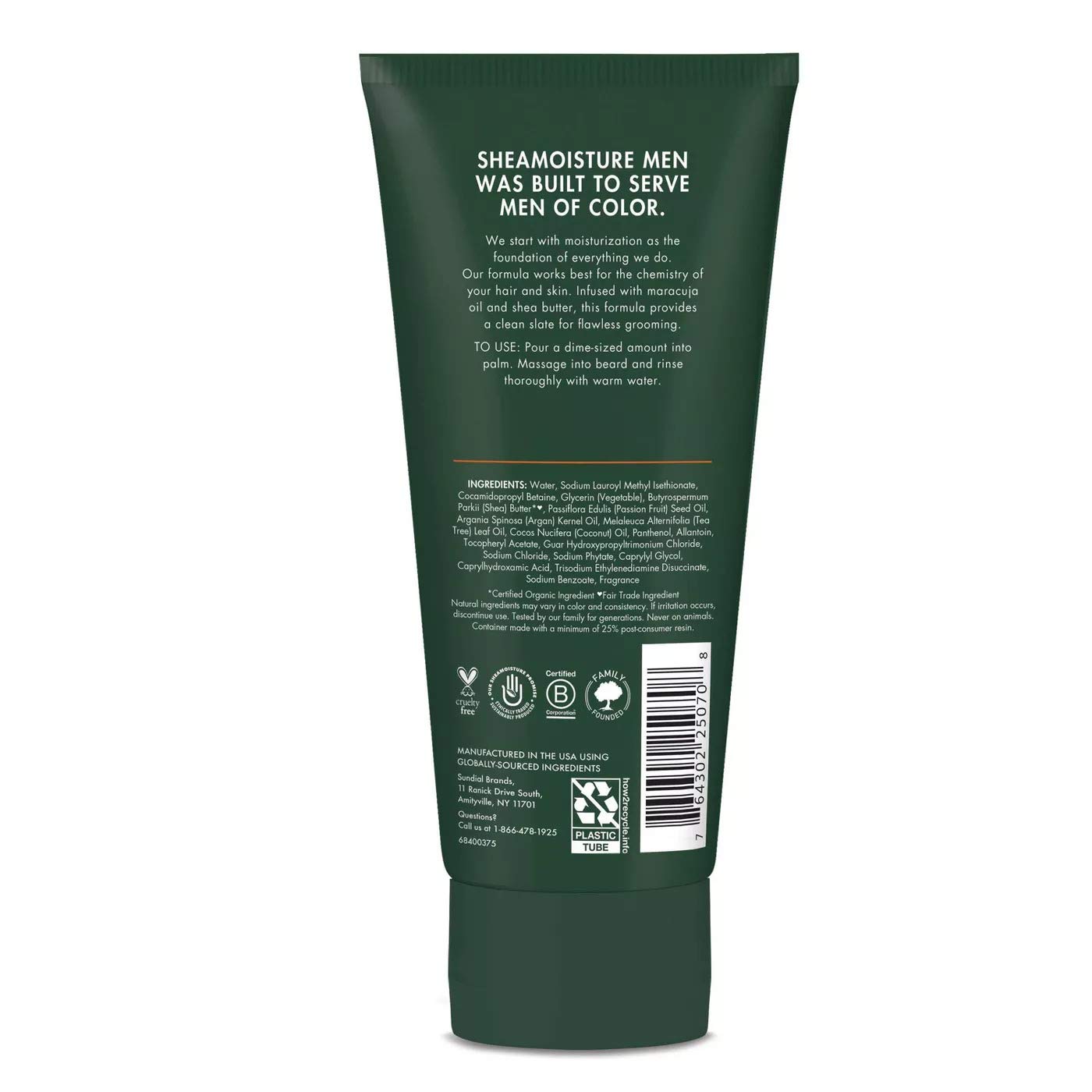 Shea Moisture Deep Clean Beard Wash With Maracuja Oil Shea Butter 6 oz - Thumbnail 2