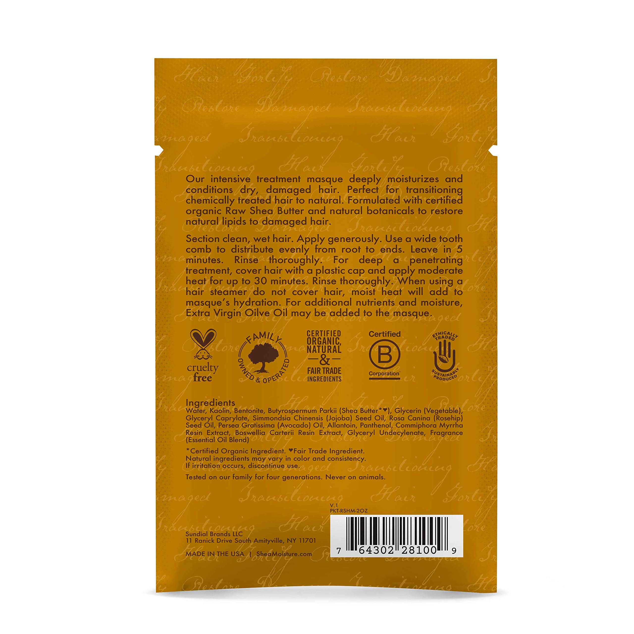 Shea Moisture Raw Shea Butter Deep Treatment Masque Masque 2 oz - Thumbnail 2