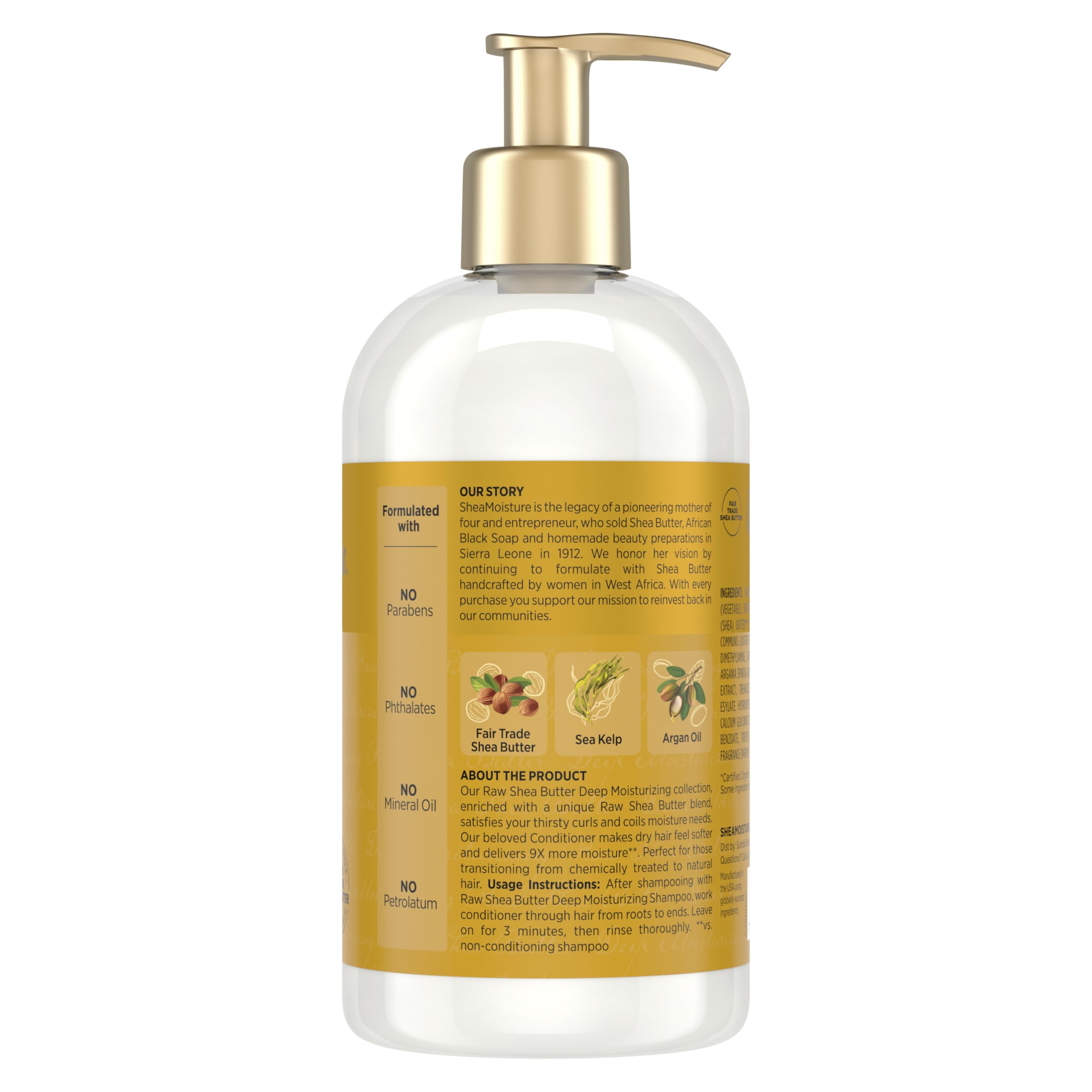 Shea Moisture Conditioner for Curly Hair Raw Shea Butter Restorative Deep - Thumbnail 2