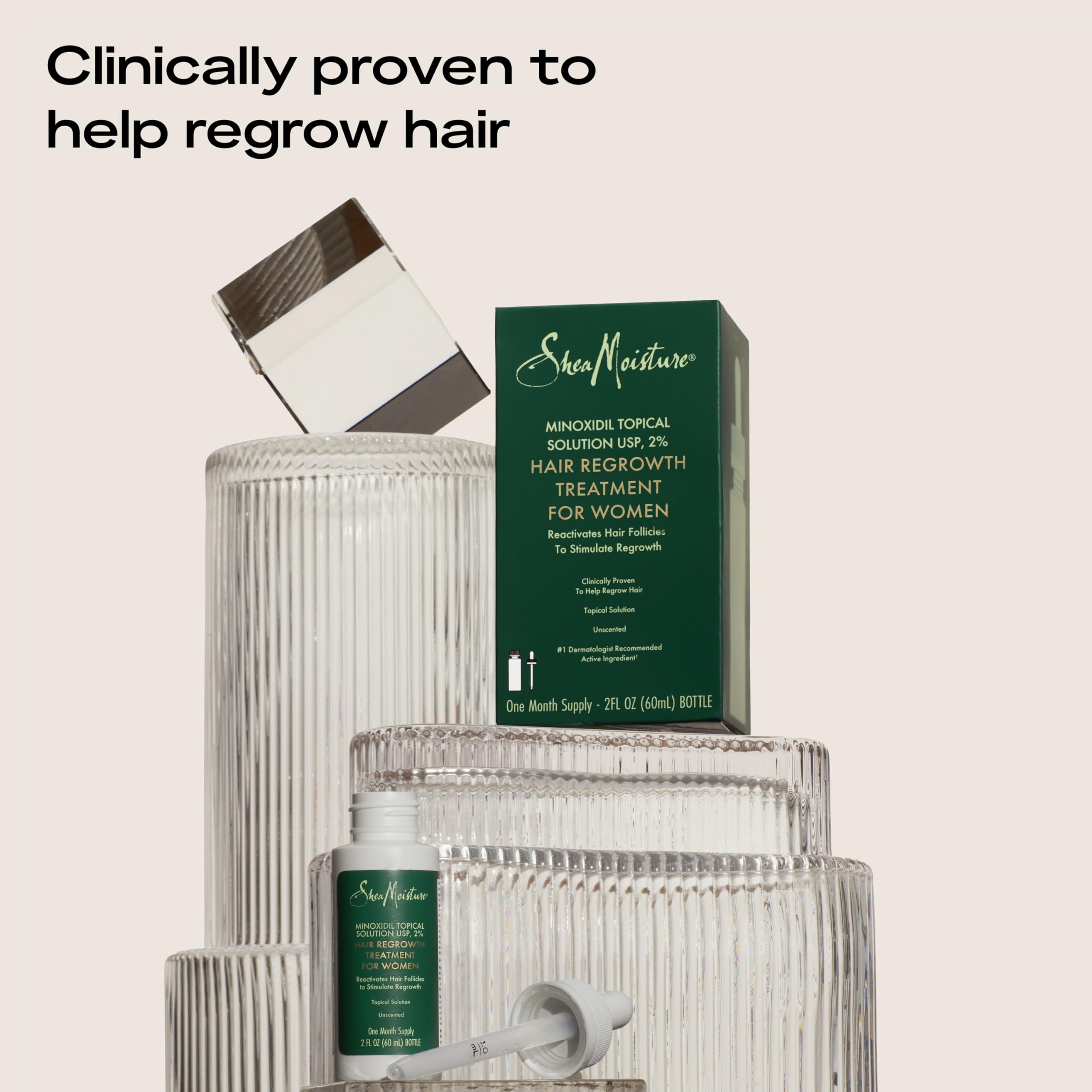 Sheamoisture 2% Minoxidil Topical Solution Ups Hair Regrowth Treatment Mixed - Thumbnail 2