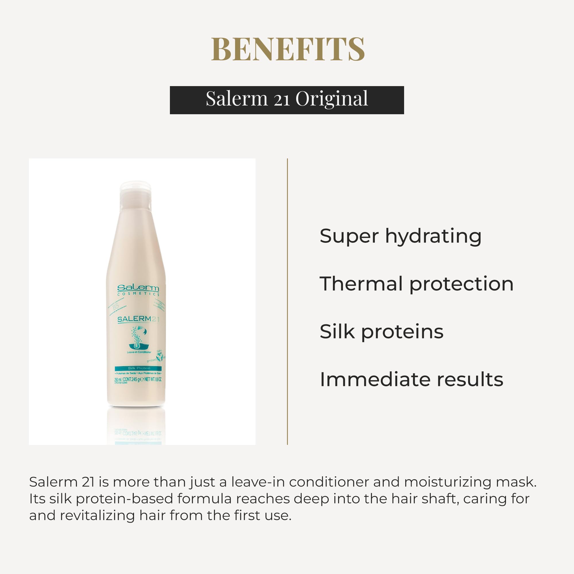Salerm Instant Hair Conditioner 21 Silk Protein Leave In or Rinse Out - Thumbnail 3