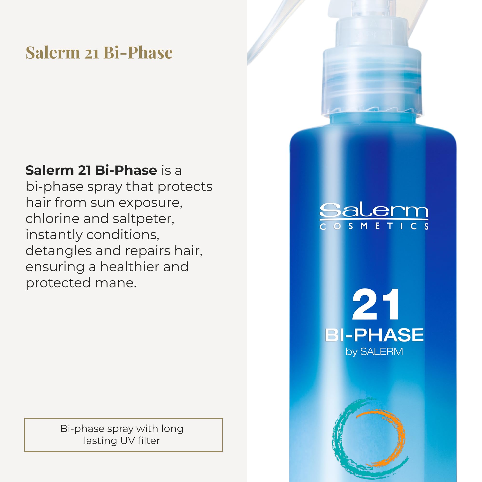Salerm Biphase Conditioner 21 Biphase Leave In Conditioner Protects Hair - Thumbnail 2