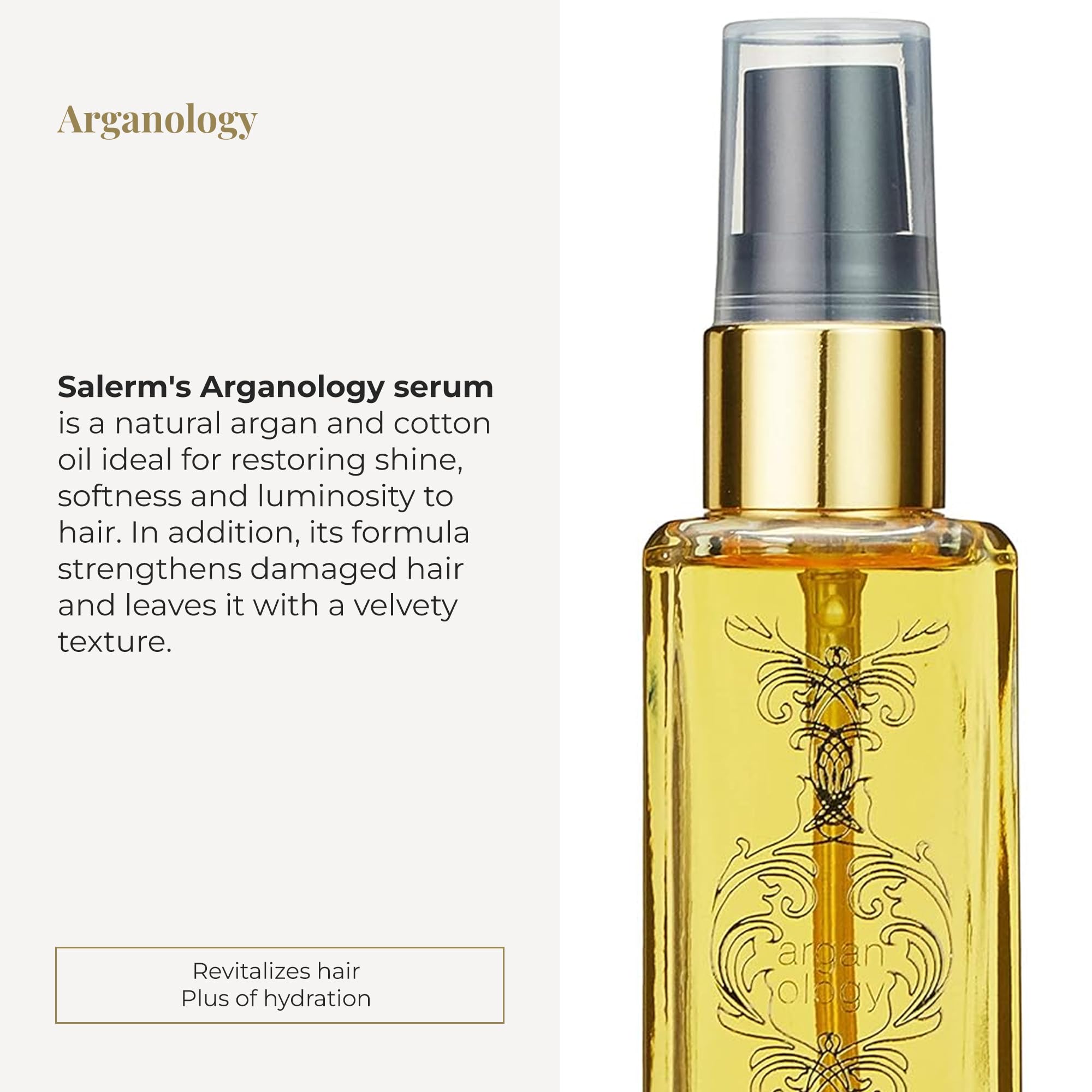 Salerm Argan Oil Hair Serum Biokera Arganology for Very Dry and Damaged Hair - Thumbnail 2