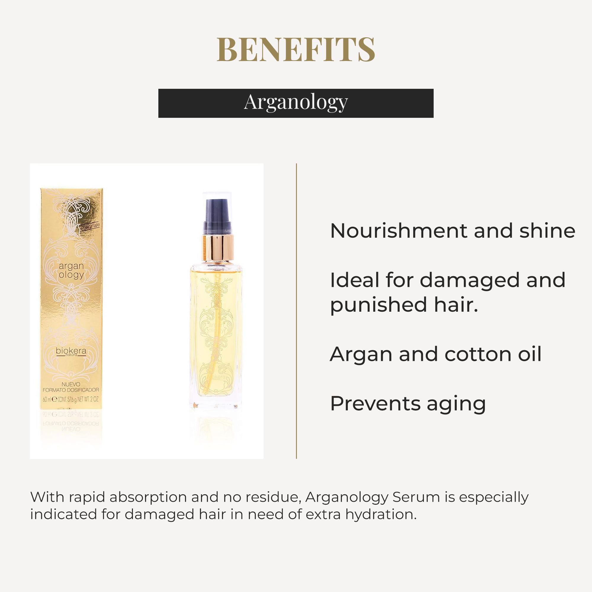 Salerm Argan Oil Hair Serum Biokera Arganology for Very Dry and Damaged Hair - Thumbnail 3
