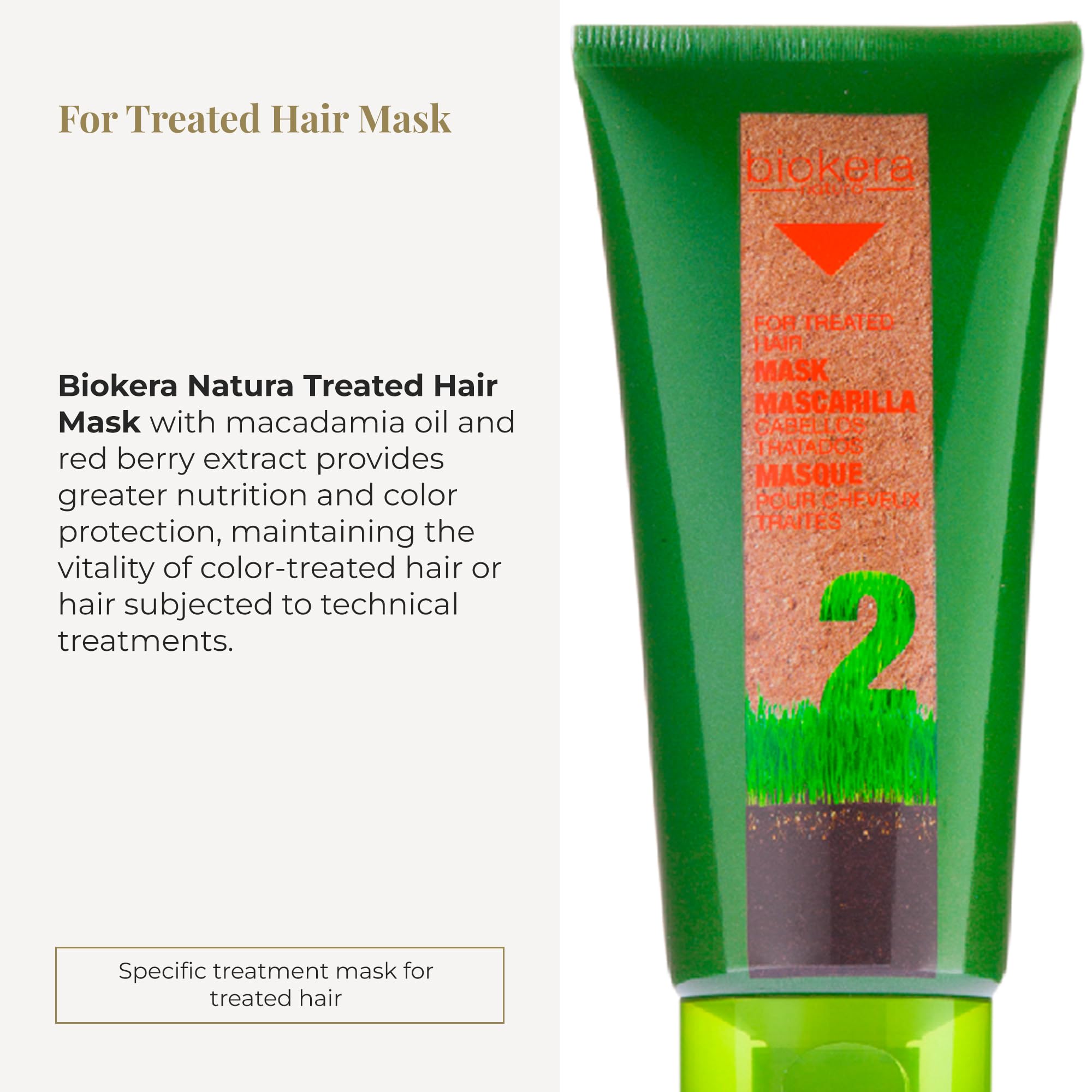 Salerm Colored Hair Mask Treated Hair Mask Biokera Natura Protects Color and - Thumbnail 2