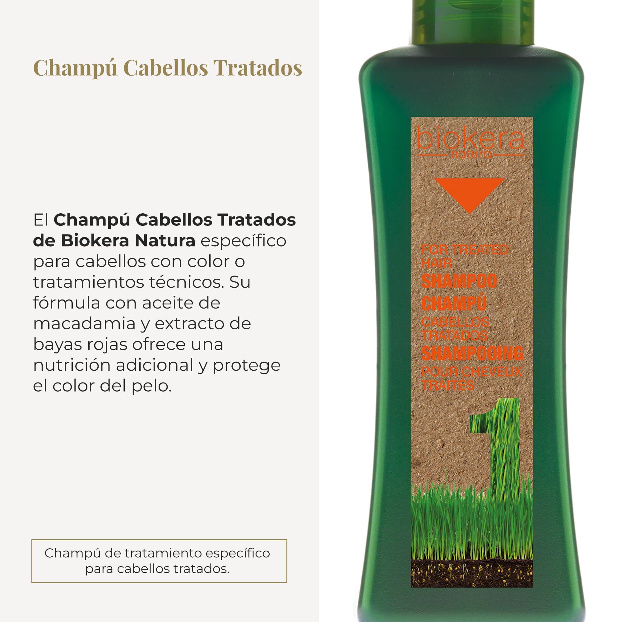 Salerm Biokera Natura Treated Hair Shampoo With Macadamia Oil and Red Berry - Thumbnail 2