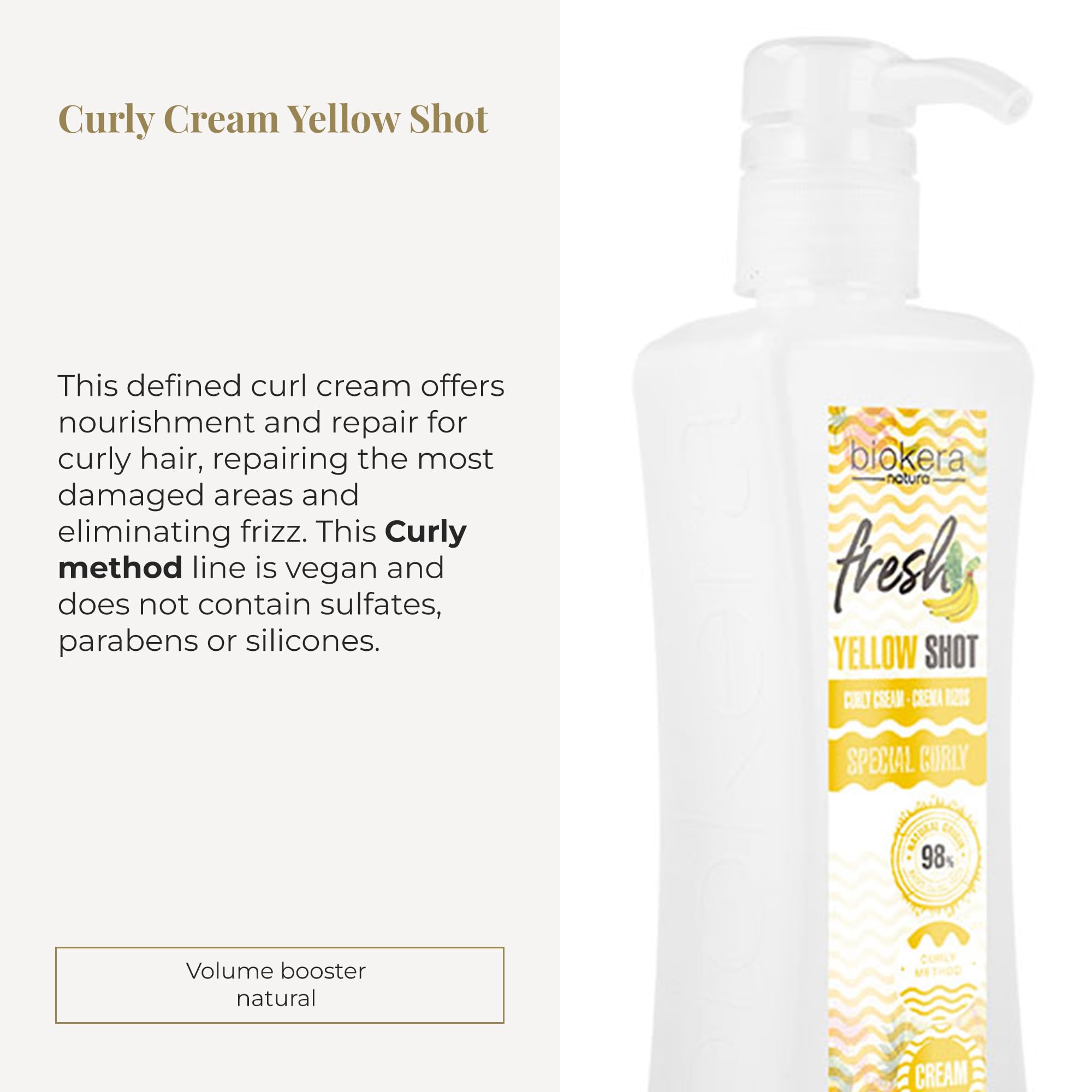 Salerm Curl Activator Cream Curly Cream Yellow Shot Biokera Fresh Defined Curls - Thumbnail 2