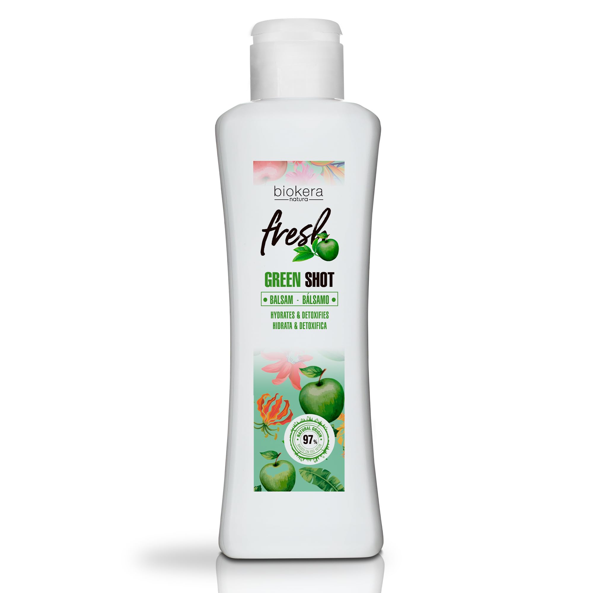 Salerm Hair Conditioner Green Shot Balm Biokera Fresh With Apple Green Tea Mint