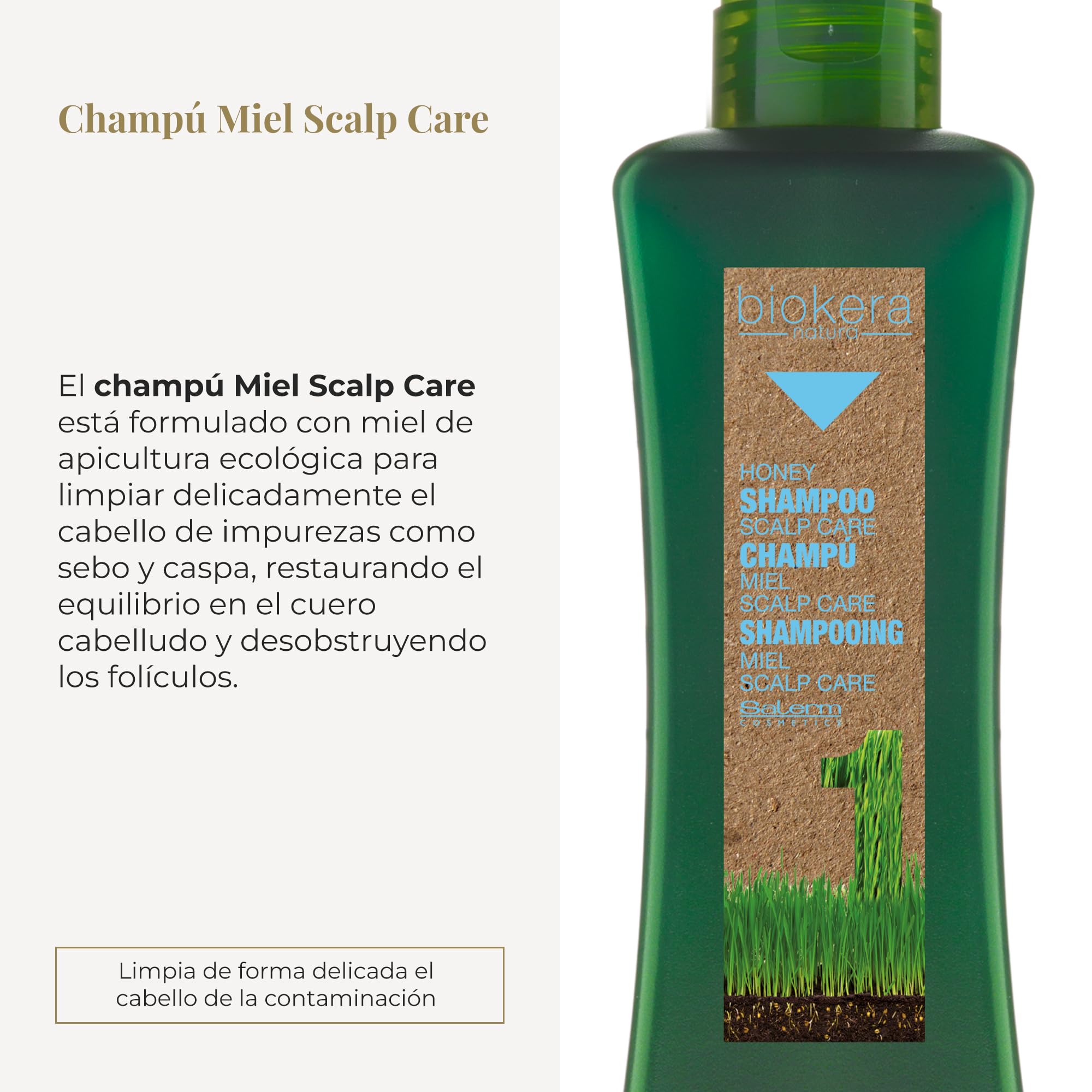 Salerm Sensitive Scalp Shampoo Biokera Natura Honey Scalp Care Shampoo Helps - Thumbnail 2