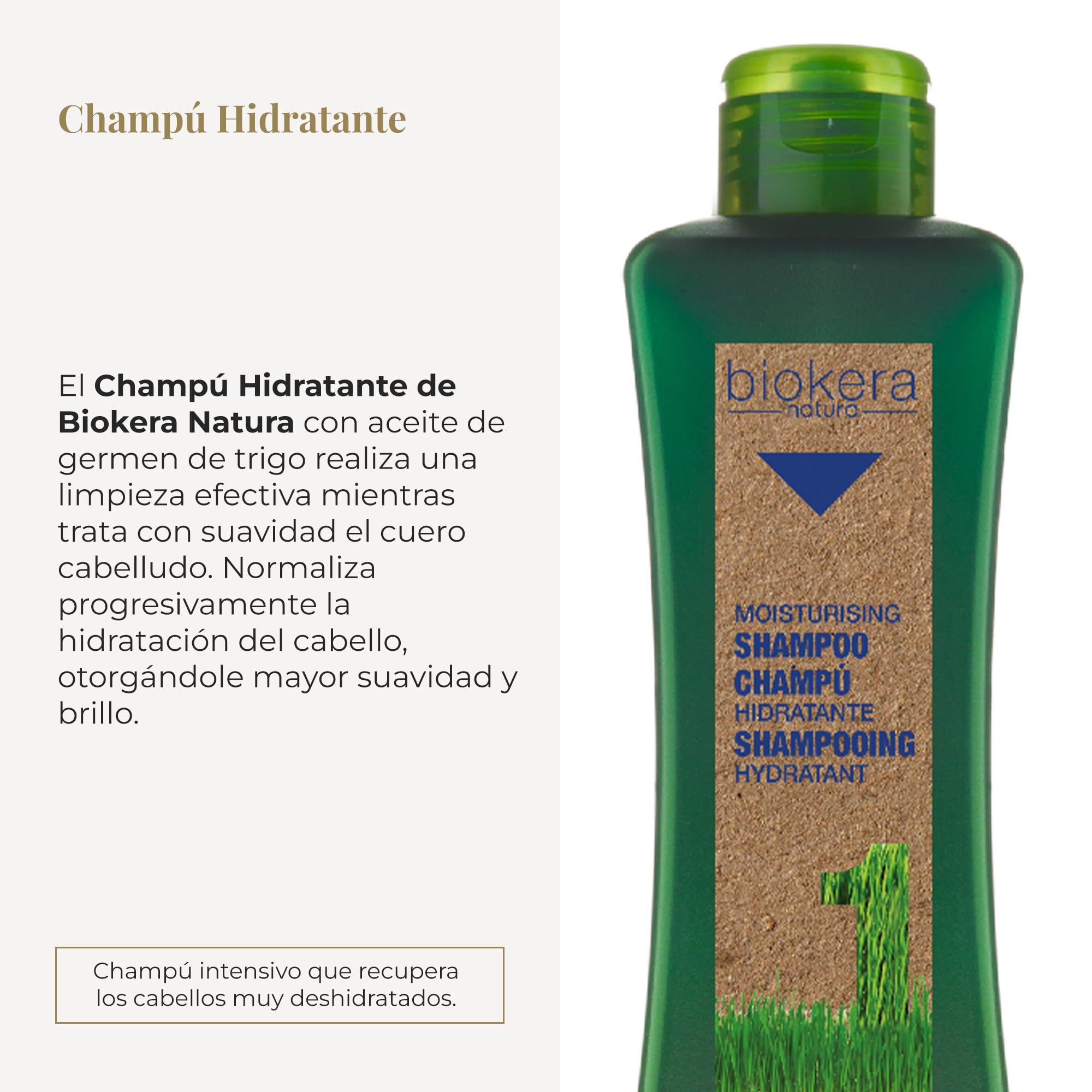 Salerm Biokera Natura Moisturizing Shampoo for Unisex Unisex 10.8 oz - Thumbnail 2