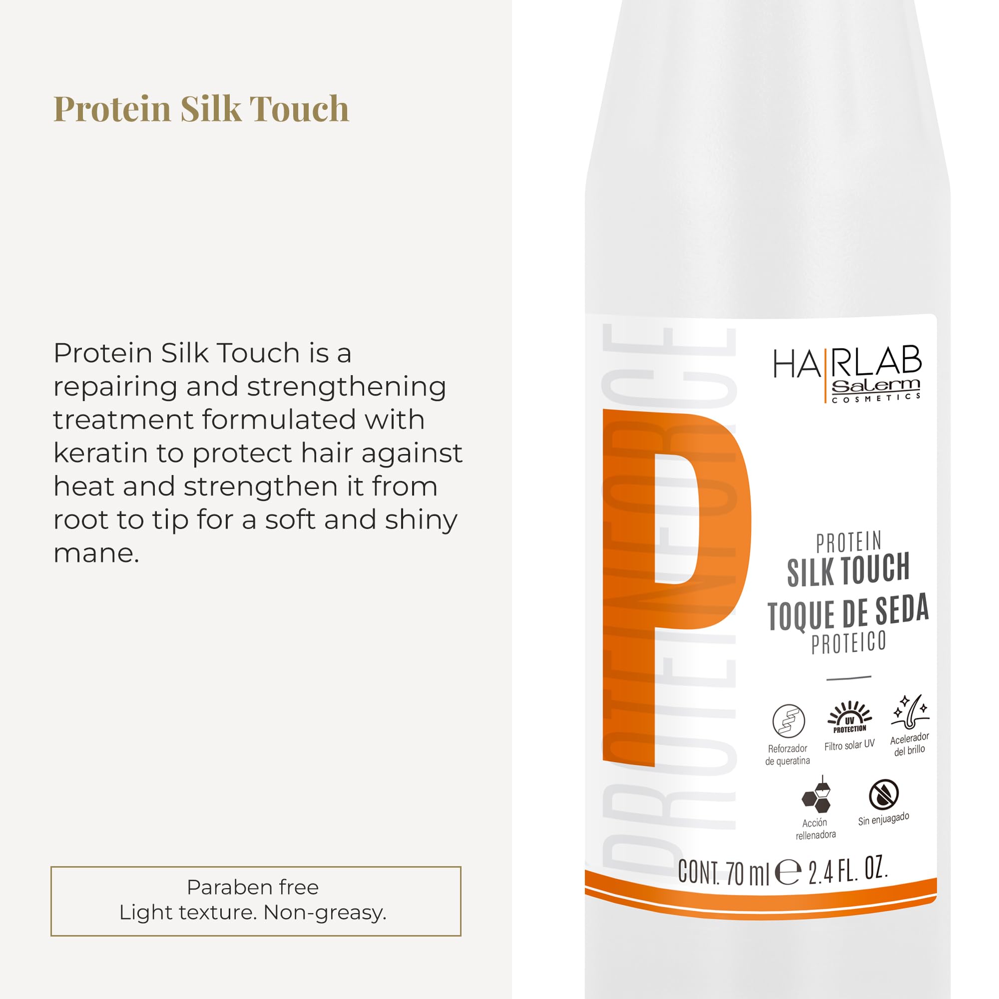 Salerm Damaged Hair Repair Treatment Silk Protein Touch With Keratin Protects - Thumbnail 2