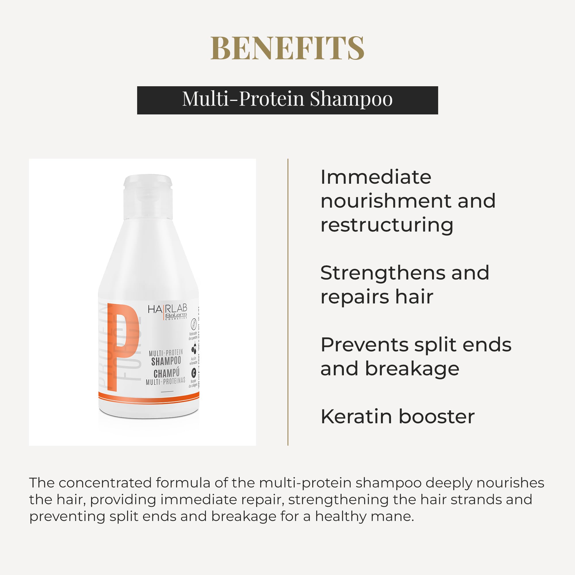 Salerm Fortifying Shampoo Multi Protein Hair Lab Shampoo Helps Nourish and - Thumbnail 3