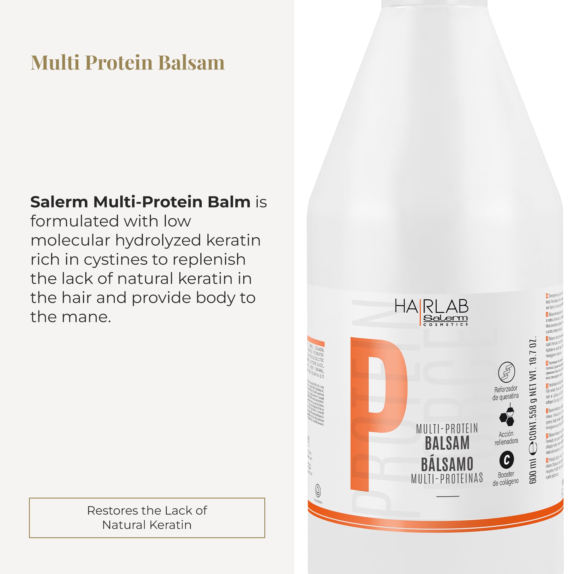 Salerm Hair Conditioner Multi Proteins Hair Lab Balsam Helps Strengthen and - Thumbnail 2