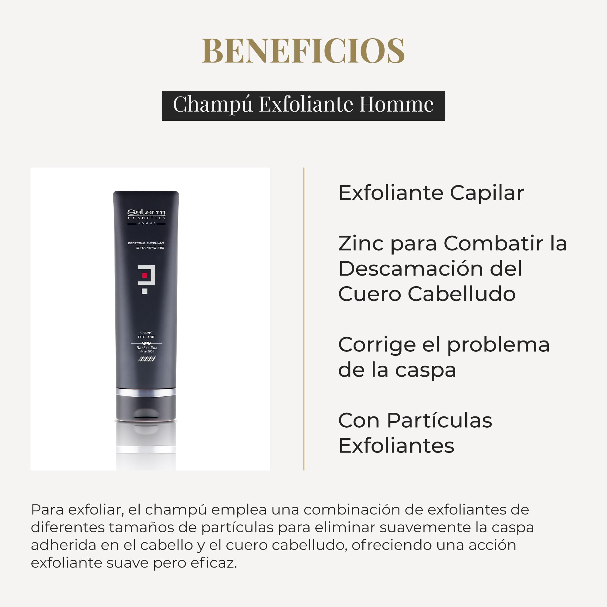 Salerm Homme Control Dandruff Shampoo For Men 9 oz - Thumbnail 3