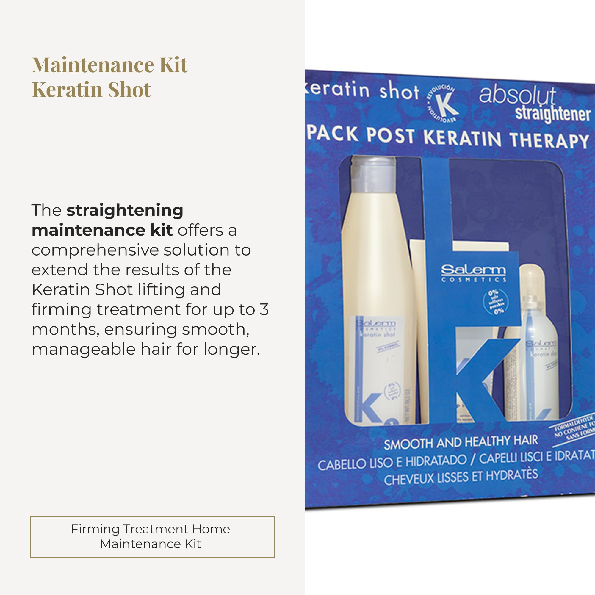 [Set] Salerm Post Keratin Straightening Keratin Shot Maintenance Kit With Shampoo + - Thumbnail 2