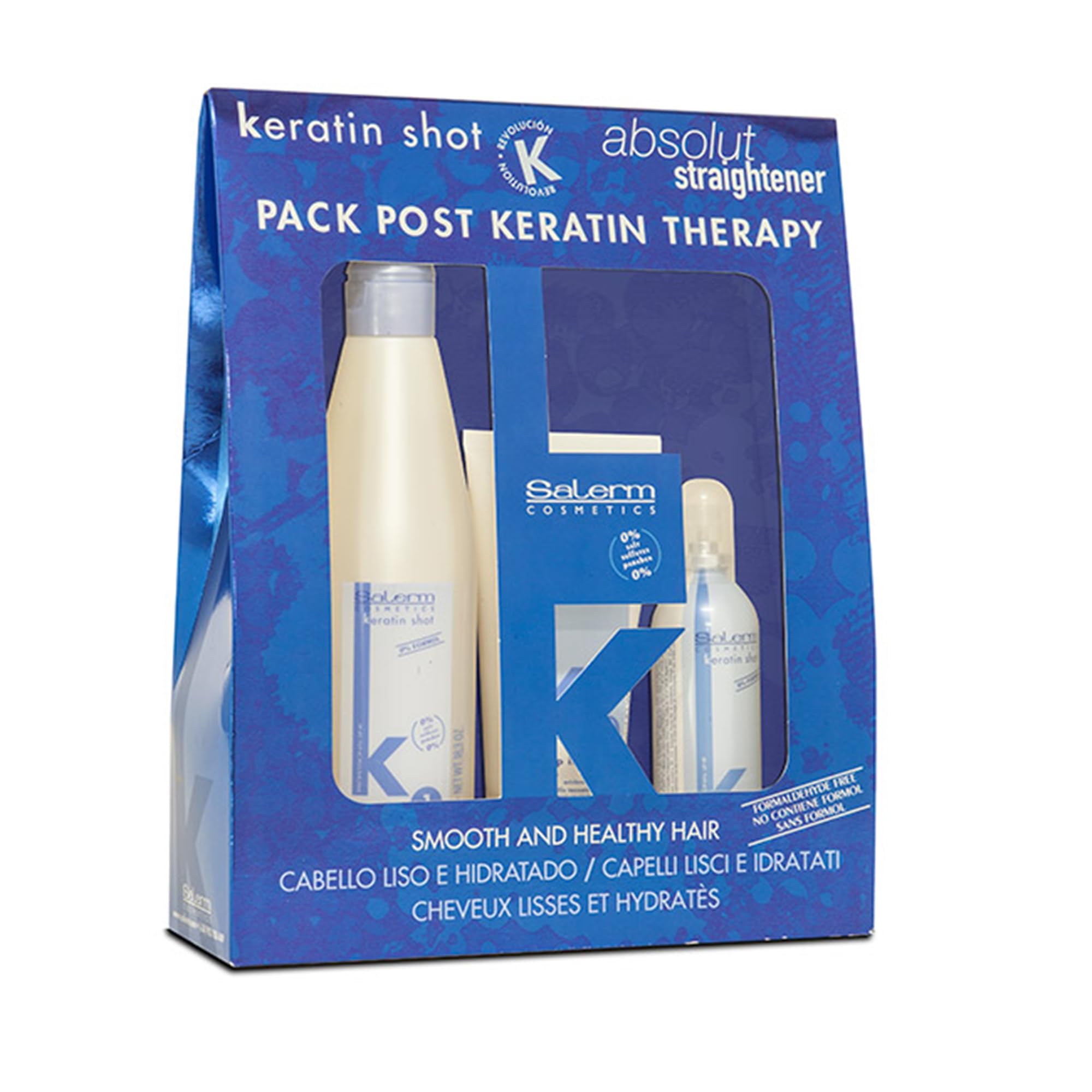 [Set] Salerm Post Keratin Straightening Keratin Shot Maintenance Kit With Shampoo +