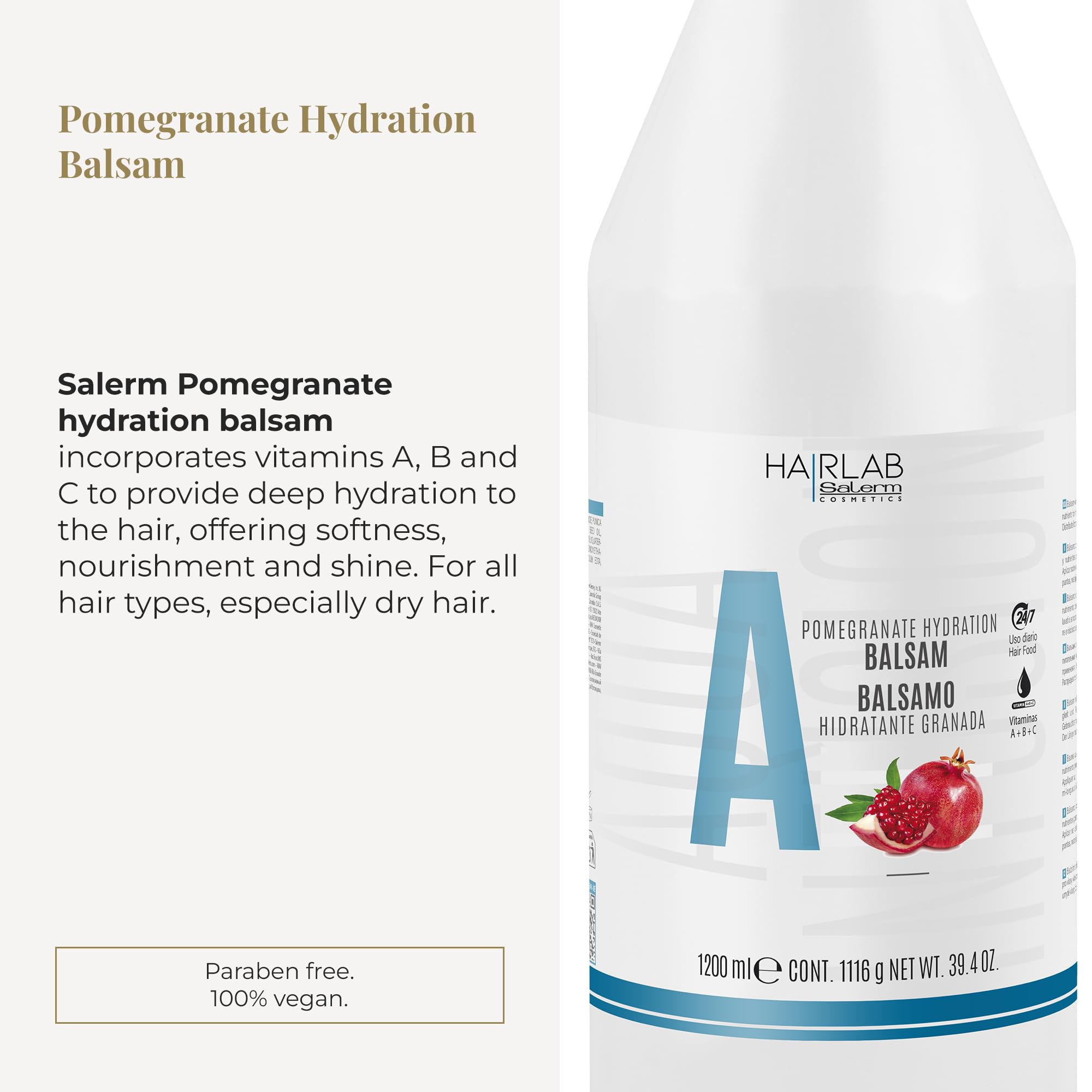 Salerm Hair Conditioner Hydrating Balm Hair Lab Pomegranate Deep Hair Hydration - Thumbnail 2