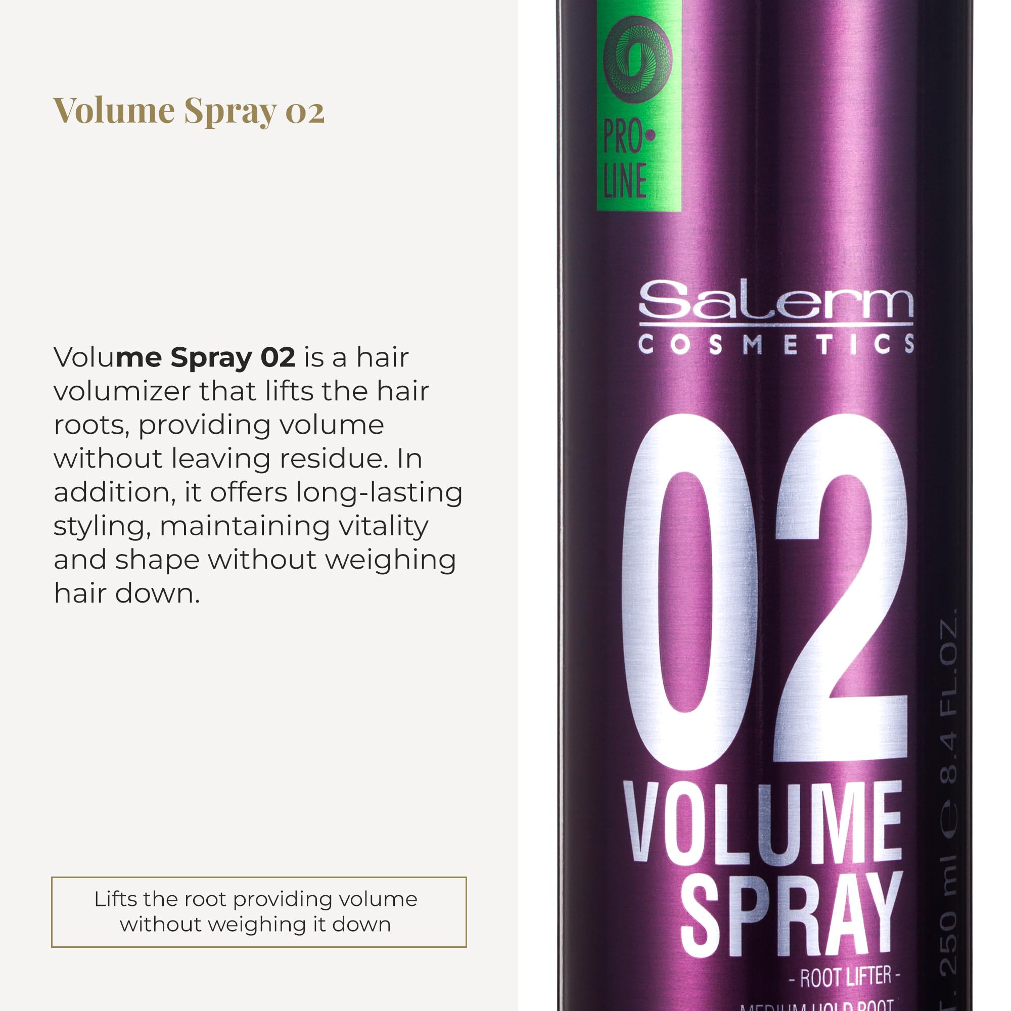 Salerm Volumizing Hair Pro Line Volume 02 Lifts the Roots Adds Volume To Hair - Thumbnail 2