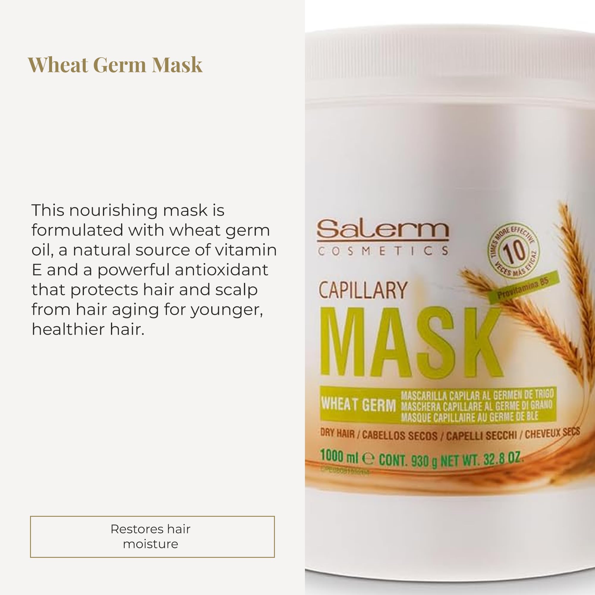 Salerm Nourishing Hair Mask With Wheat Germ for Dry and Damaged Hair Deep Hair - Thumbnail 2