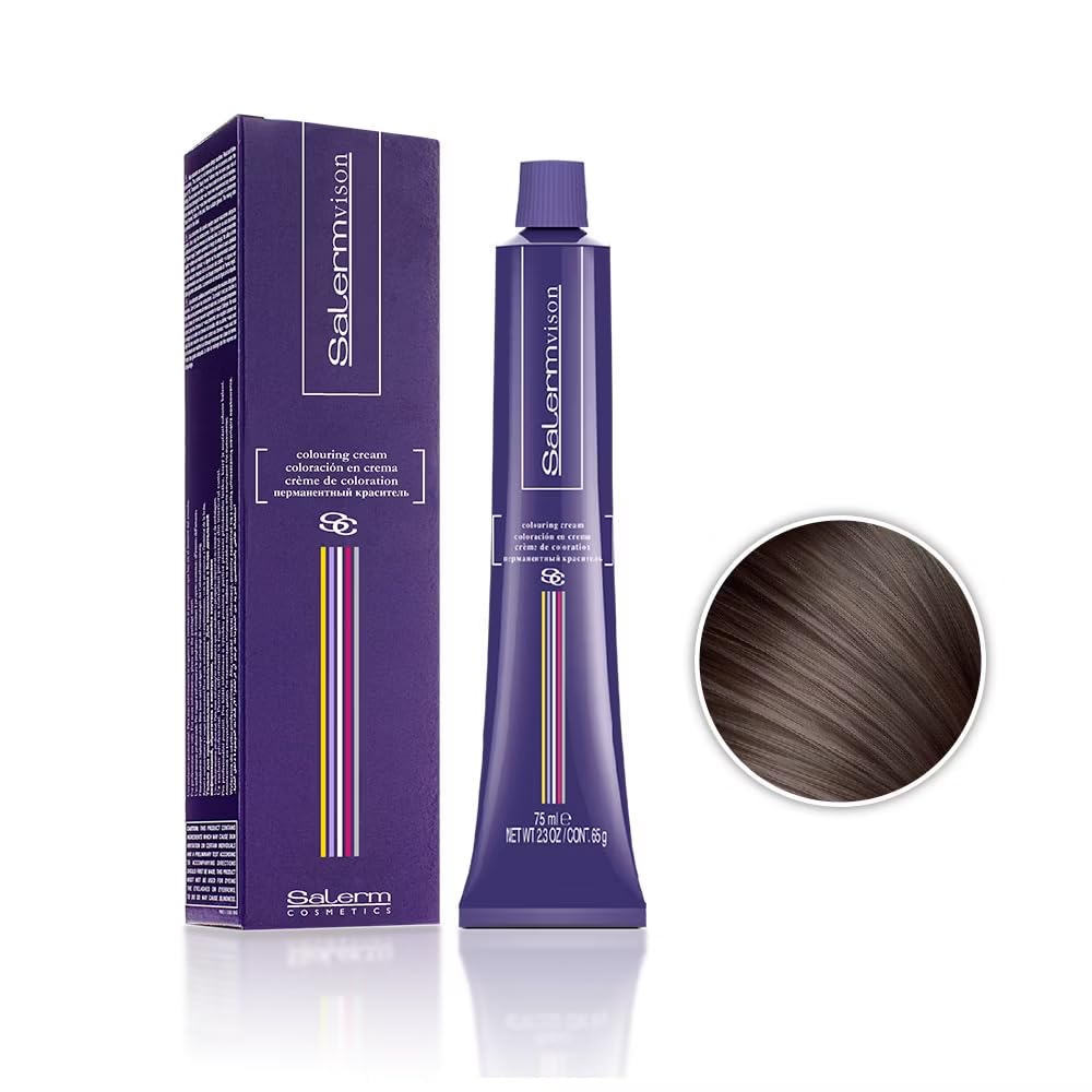 Salermvision Hair Coloring Cream #5 Light Brown for Unisex / Unisex 75 ml (2.3 - Thumbnail 2