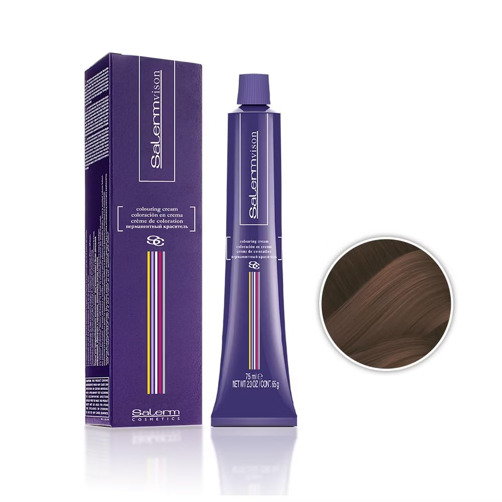 Salermvison Hair Coloring Cream #6.34 Dark Golden Blonde / 75 Milliliter 2.3 oz - Thumbnail 2
