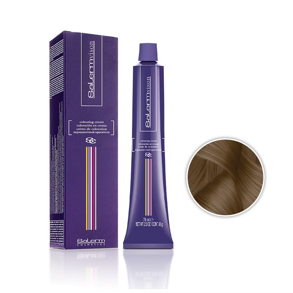 Salermvison Hair Coloring Cream #8.77 Light Blonde Intense Brown 2.3 oz - Thumbnail 2