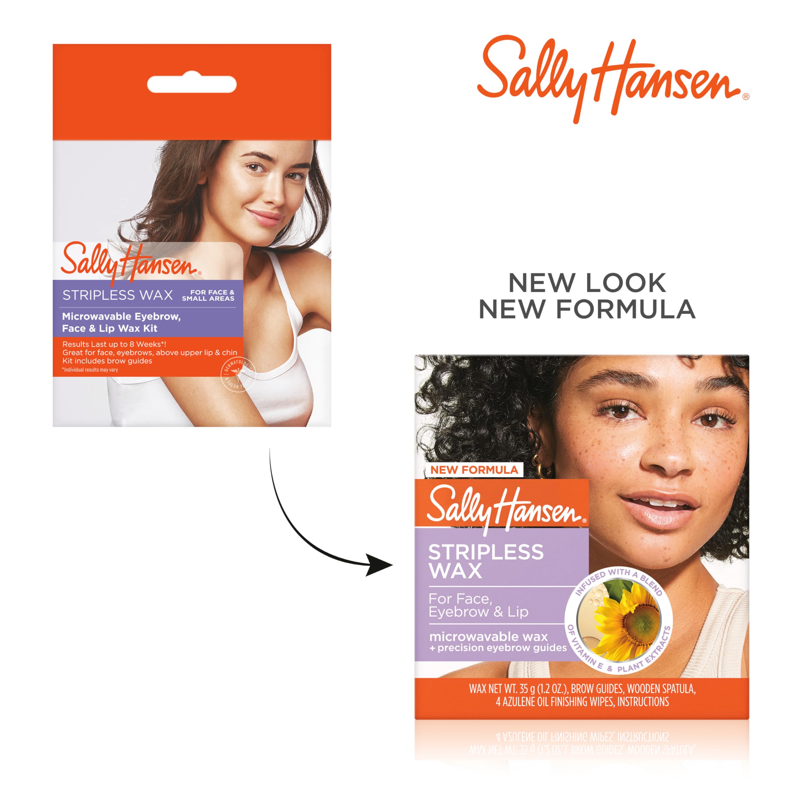 (6-pack) Sally Hansen Stripless Wax Kit for Face, Eyebrow & Lip | Mircrowavable Wax, At-Home Hair Removal Kit, Quick & Easy - Thumbnail 3
