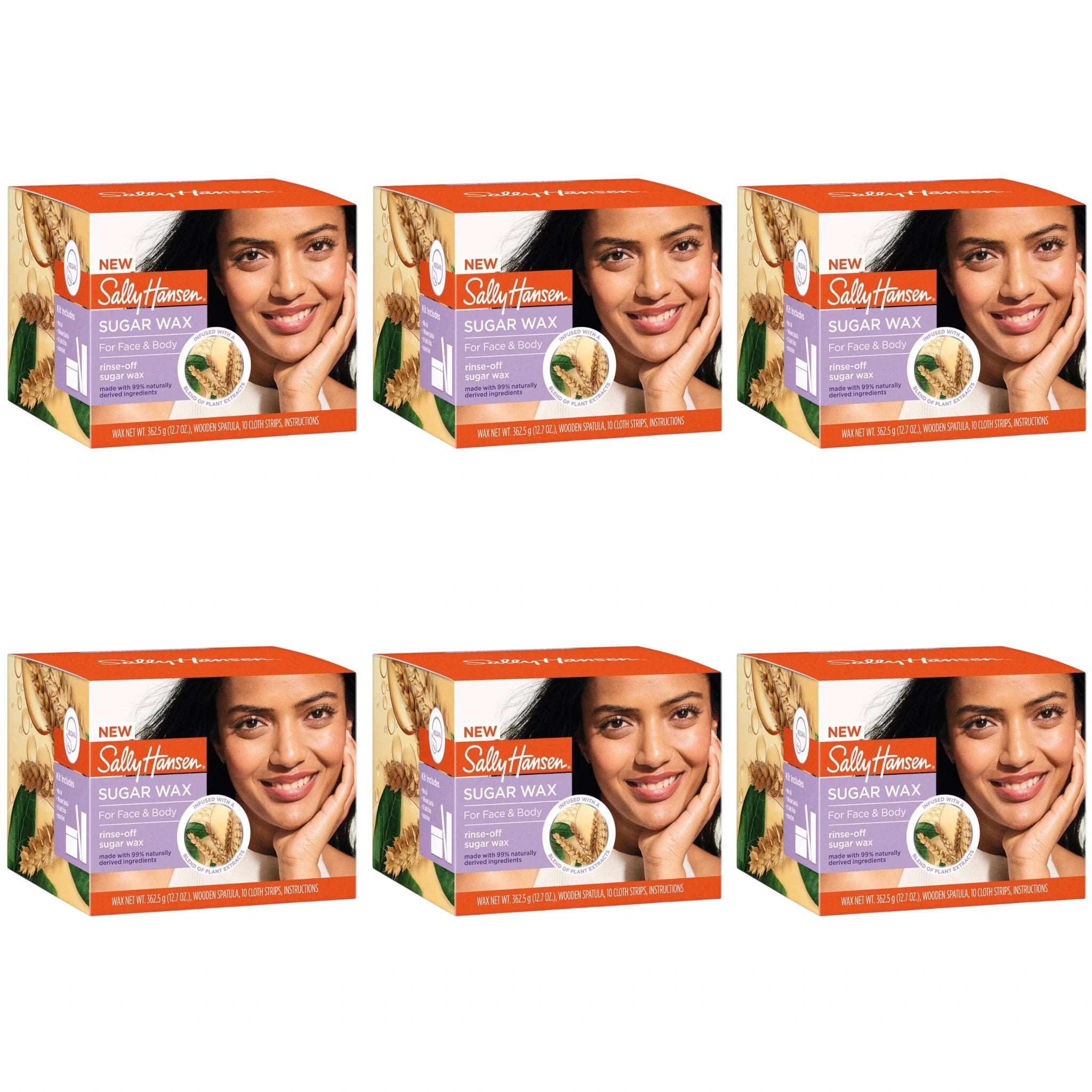 (6-pack) Sally Hansen Sugar Wax For Face & Body