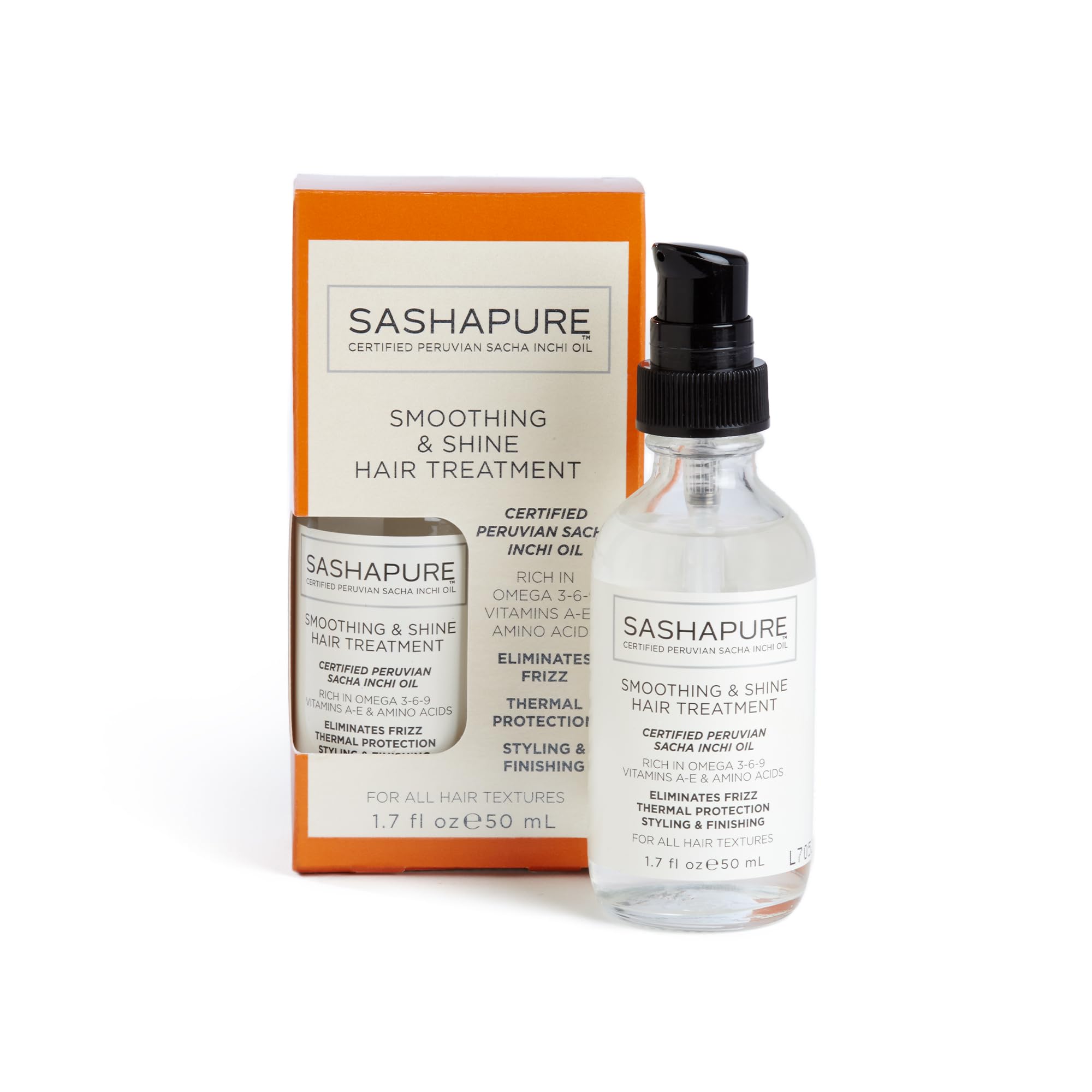 Sashapure Smoothing Shine Hair Treatment With Sacha Inchi Oil Eliminates Frizz - Thumbnail 3