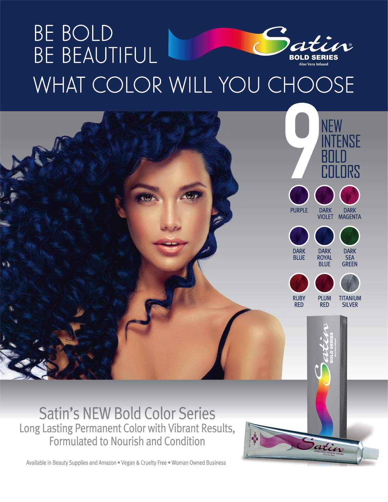 Satin | Bold Plum Red | Complete Hair Dye | Permanent and Semi Permanent | |