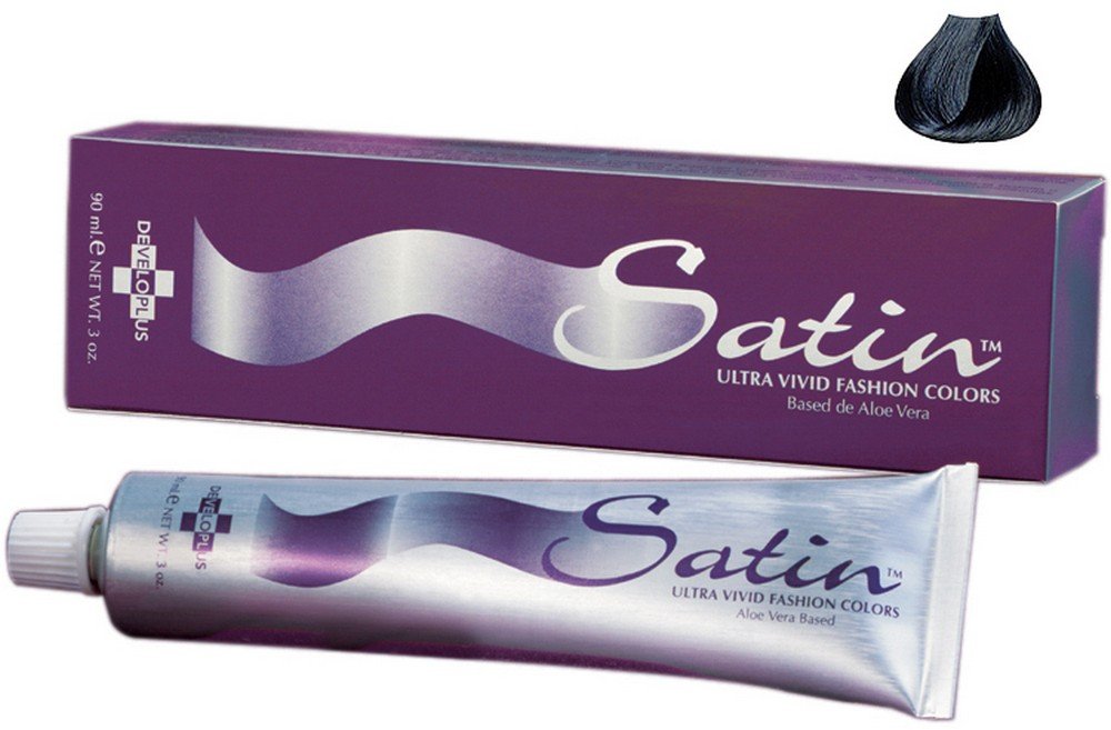 Developlus Satin Blue Black Hair Color 1bb 3 oz