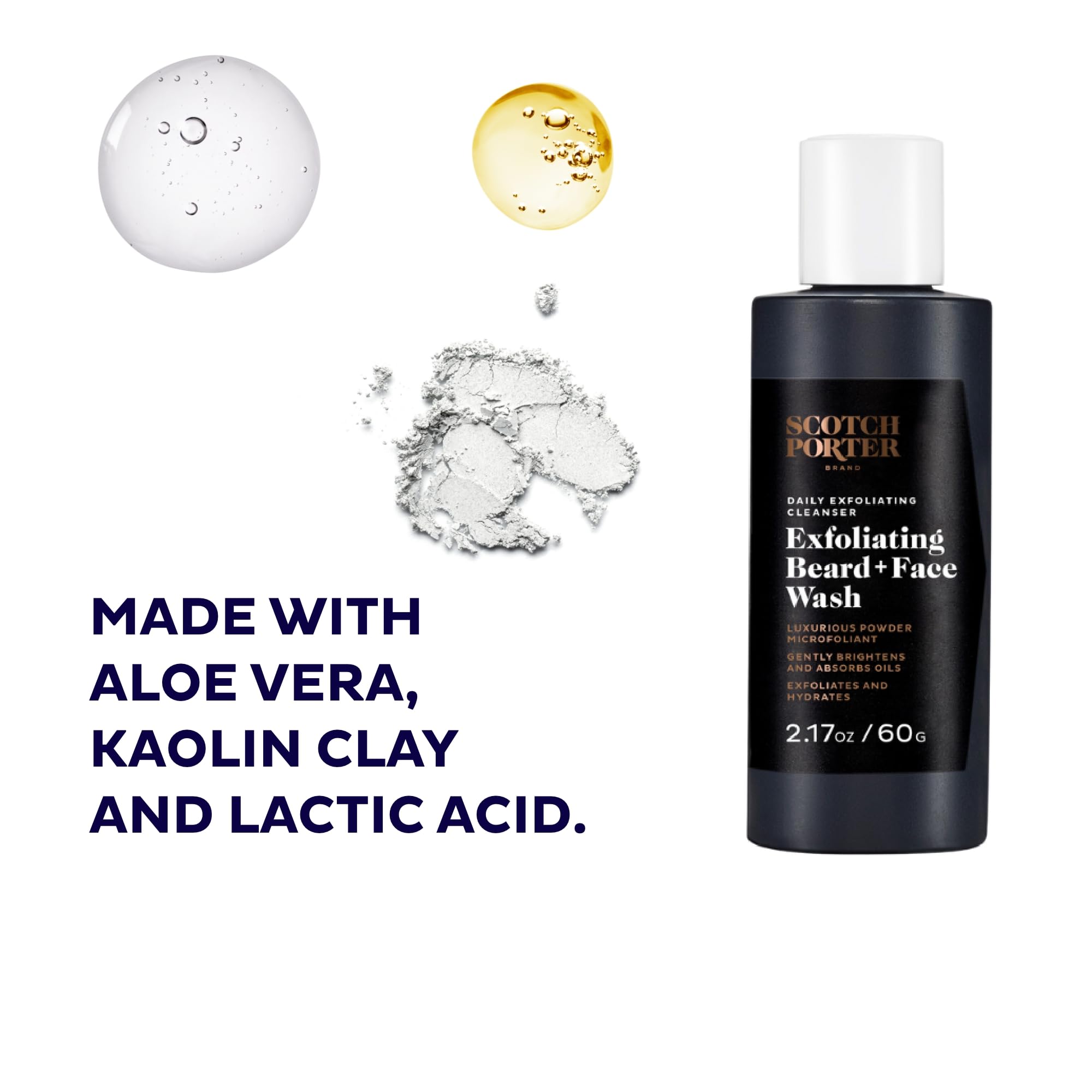 Scotch Porter Exfoliating Beard and Face Cleanser For Men 2.17 oz - Thumbnail 2