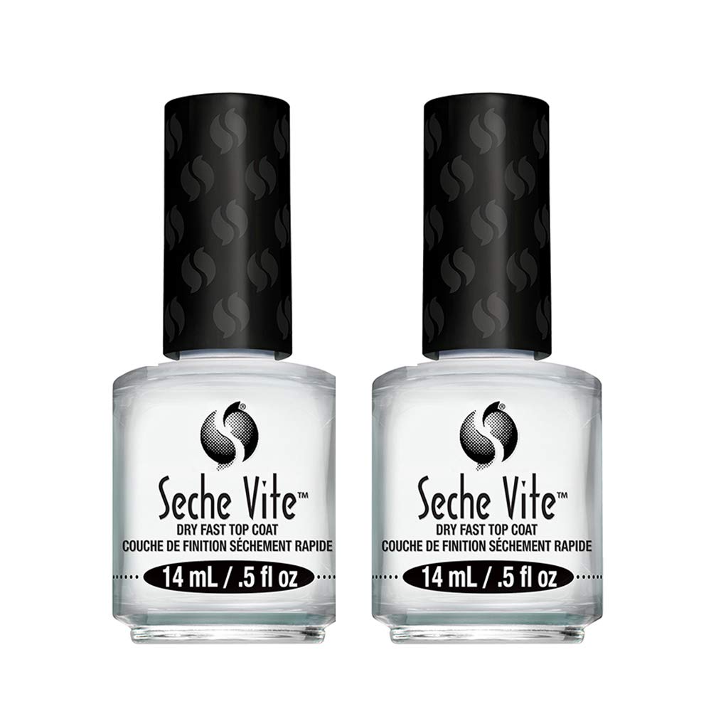 Seche Vite Dry Fast Top Coat for Nail Polish and Manicure 2 Pack 0.5 oz - Thumbnail 2