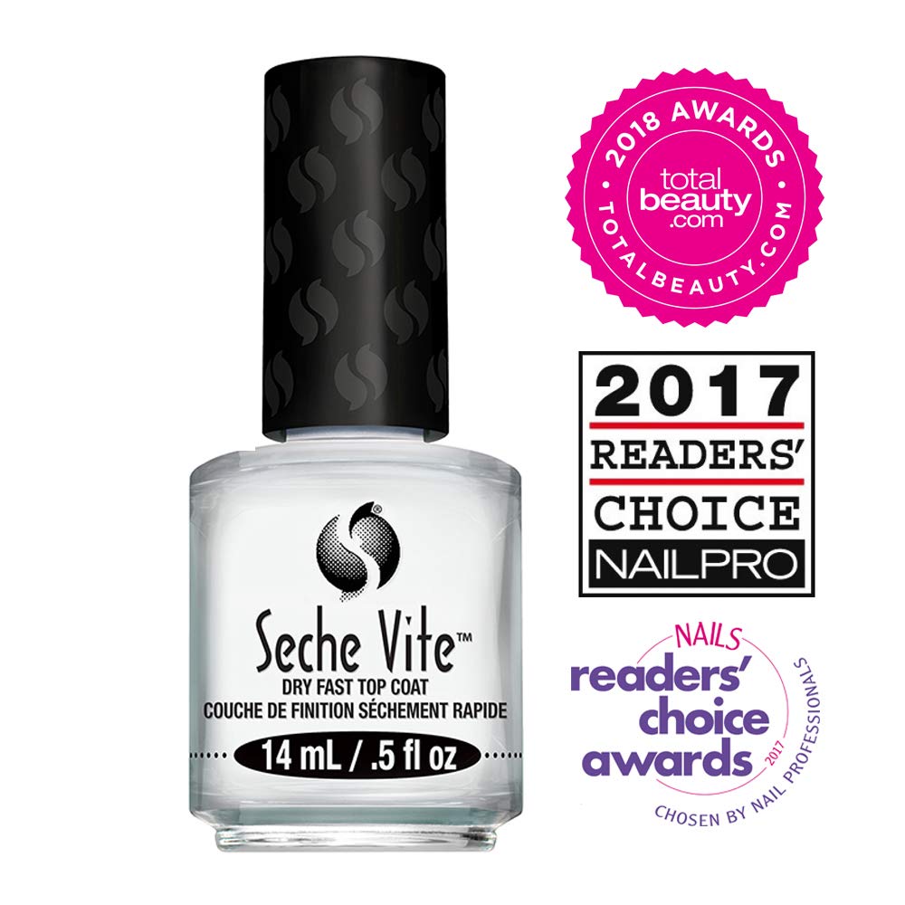 Seche Vite Dry Fast Top Coat for Nail Polish and Manicure 2 Pack 0.5 oz - Thumbnail 3