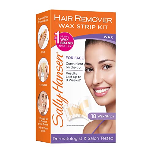Sally Hansen Face Hair Removal Wax Strips Kit | At Home Use 18 Count - Thumbnail 2