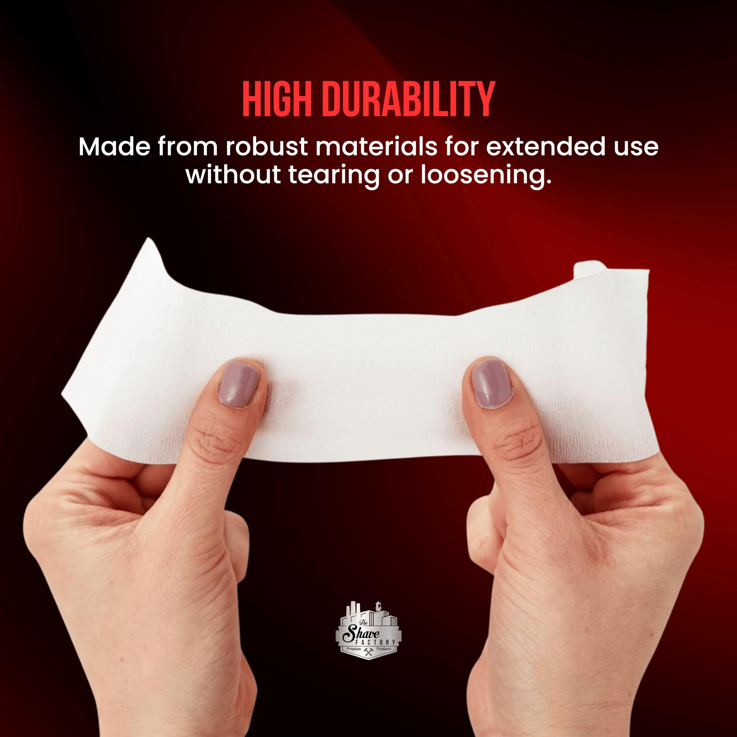 The Shave Factory White Neck Strip Disposable Barber Paper Roll Protects Your - Thumbnail 3