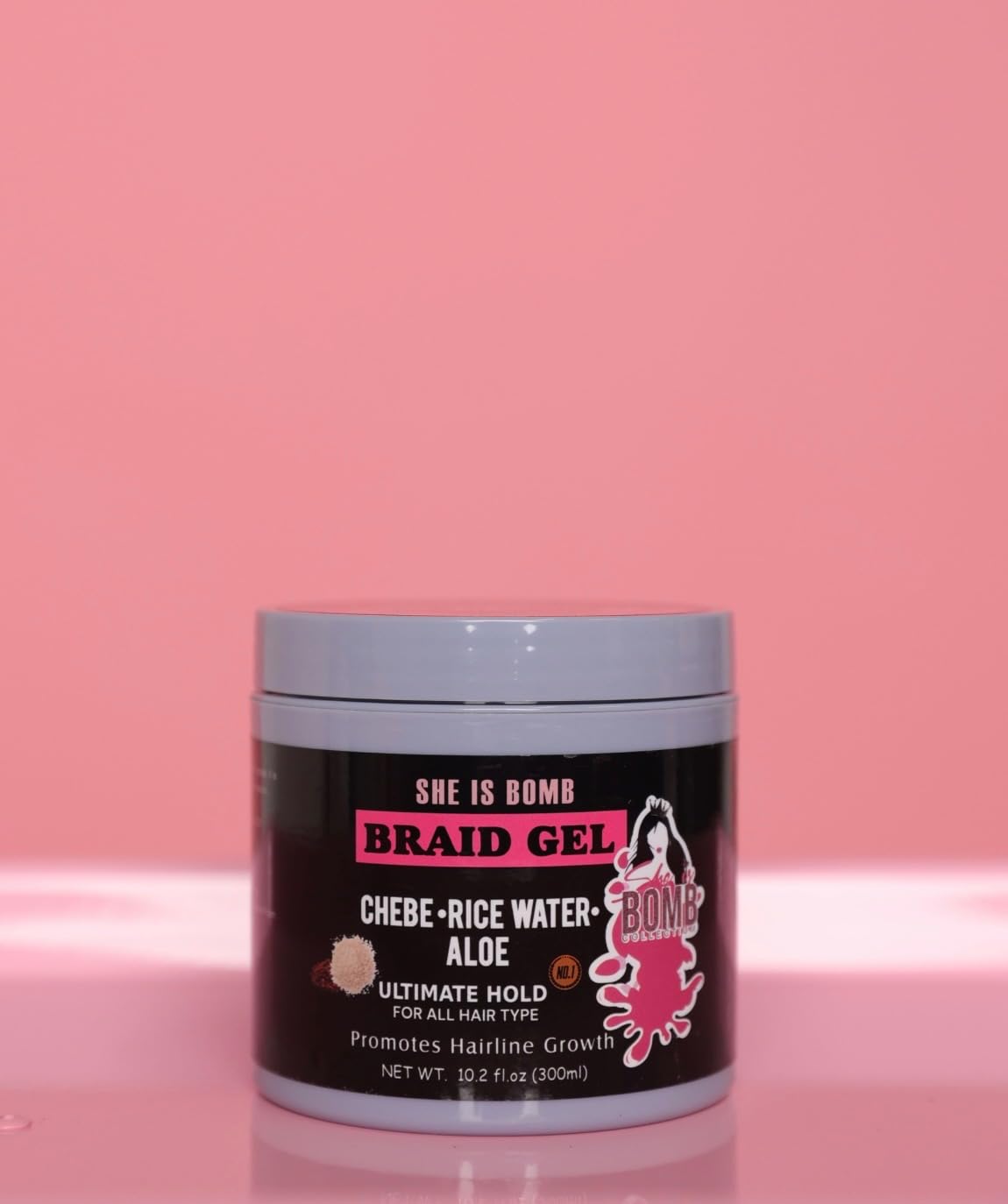 She Is Bomb Braid Gel With Chebe Rice Water Aloe 300 ml