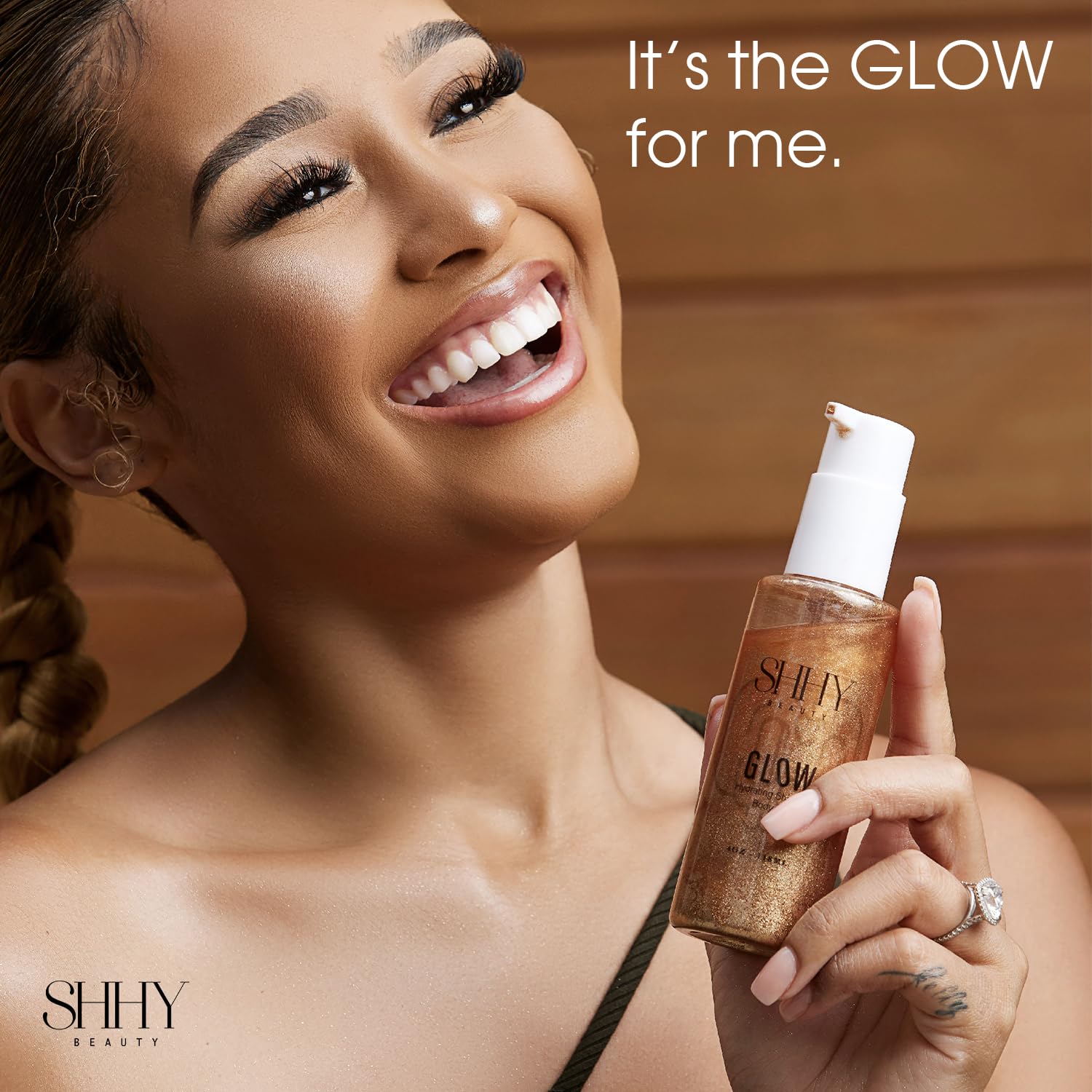 Shhy Beauty Glow Hydrating Shimmer Body Oil for Radiant Skin Shimmer and - Thumbnail 3