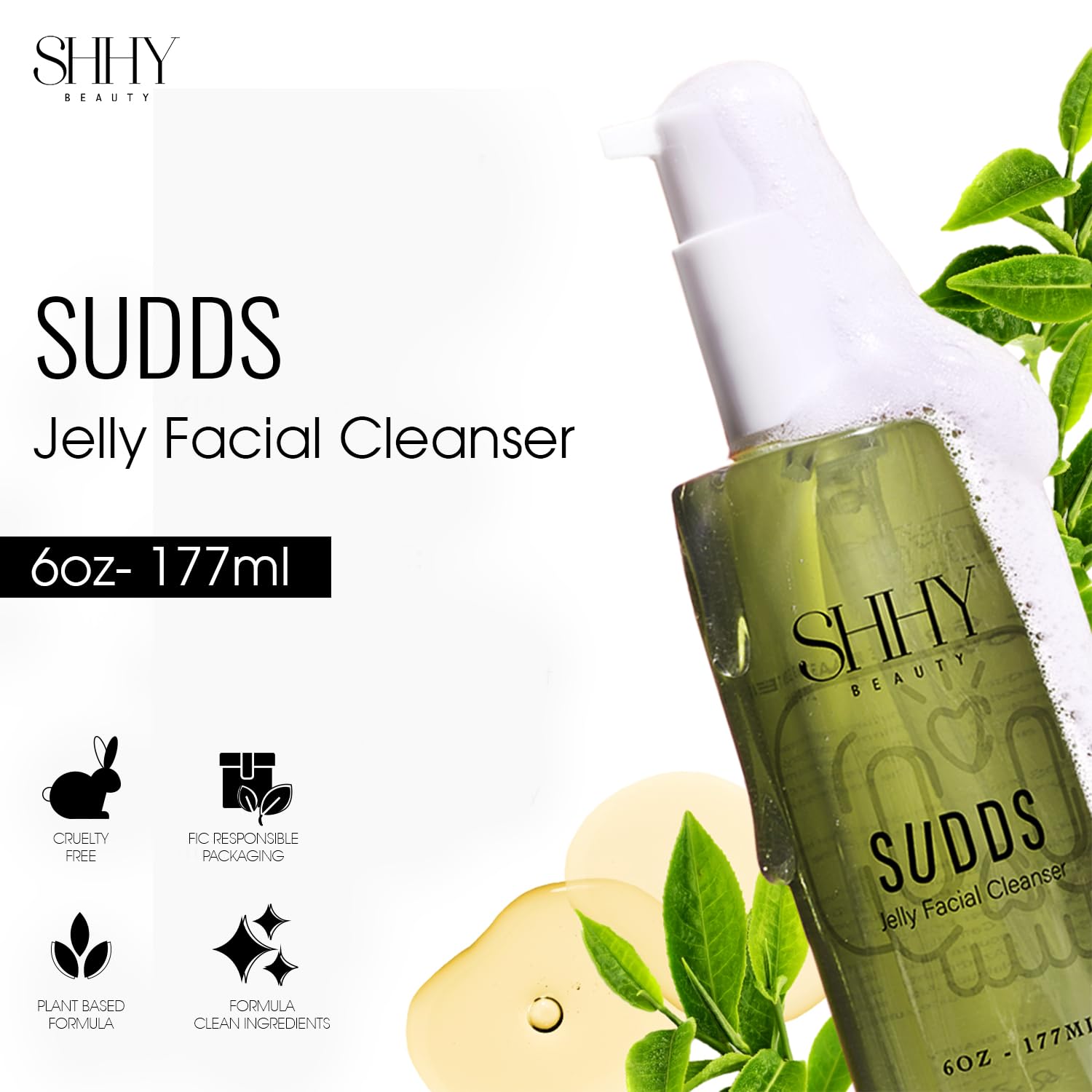 Shhy Beauty Sudds Jelly Facial Cleanser Healthy Glowing Hydrated Skin - Thumbnail 2