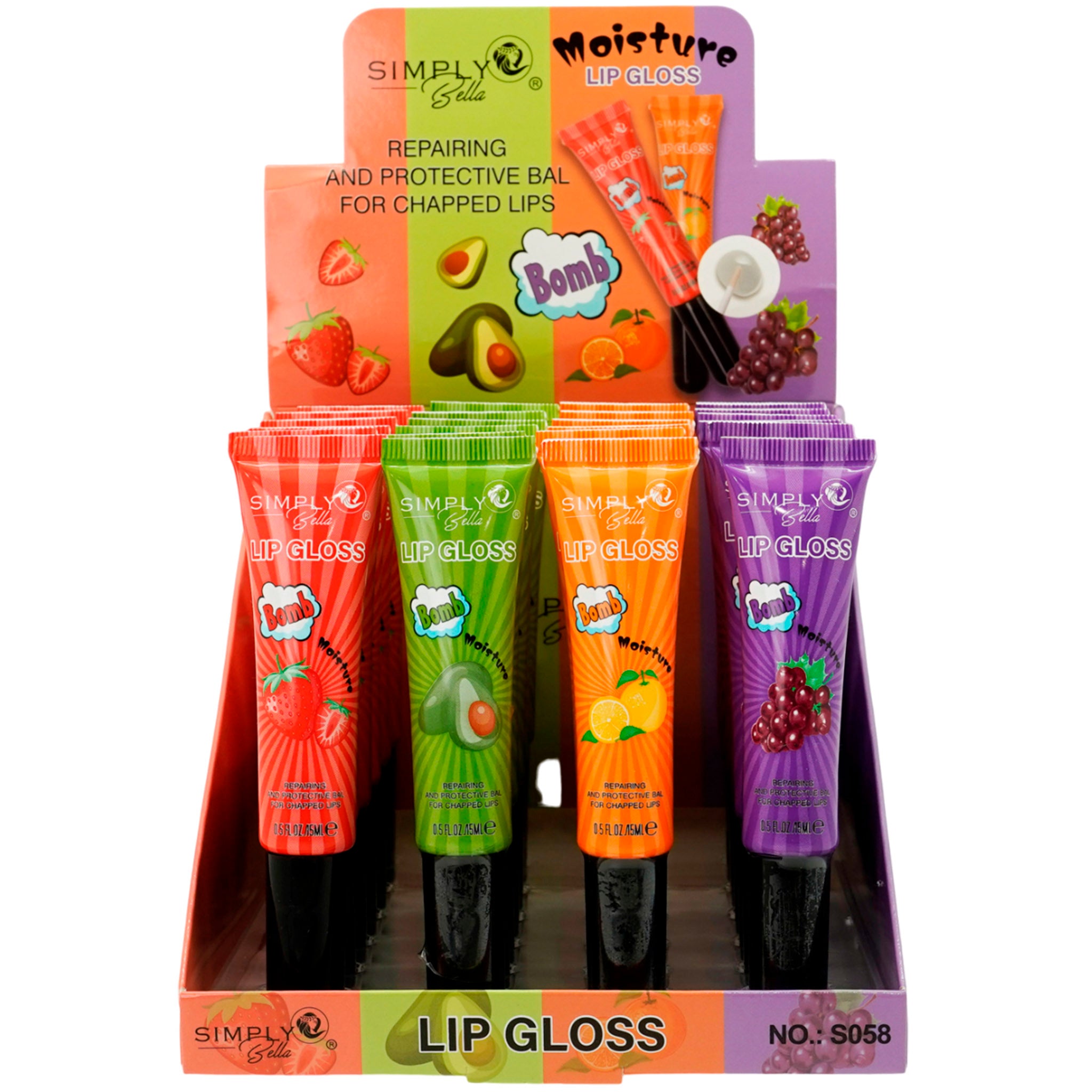 (24-pack) Simply Bella Bomb Moisture Lipgloss