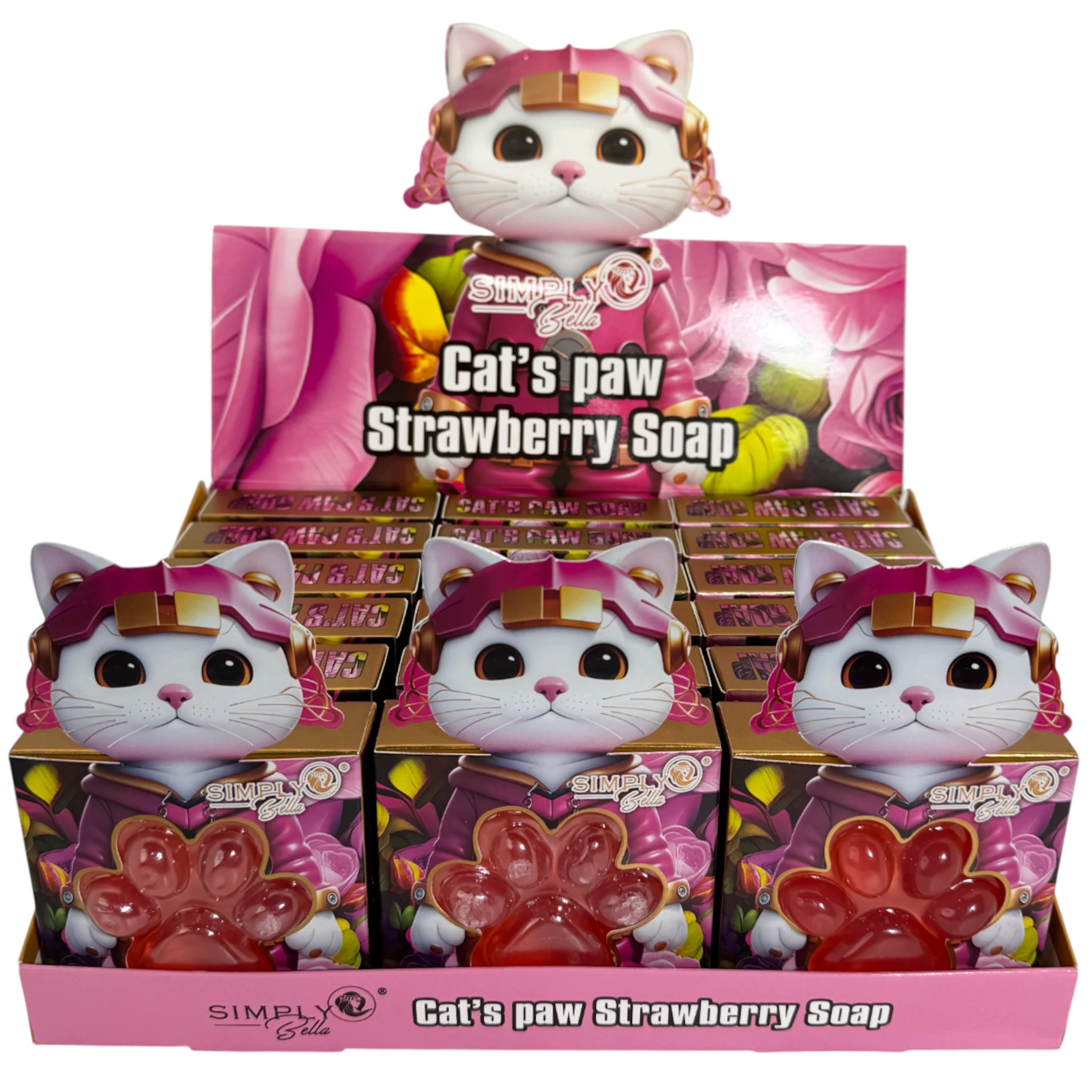 (18-pack) Simply Bella Cat'S Paw Strawberry Soap - Thumbnail 2