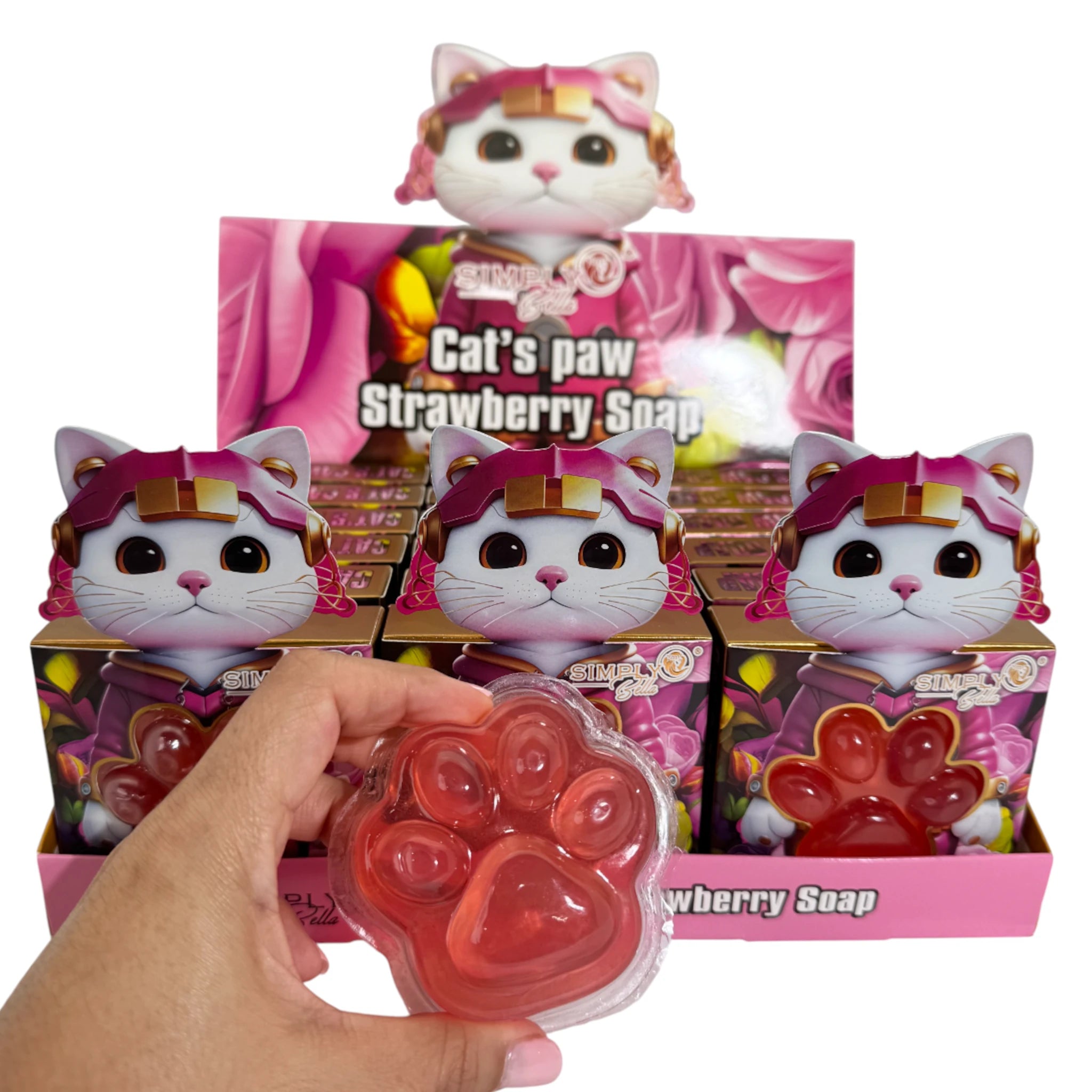 (18-pack) Simply Bella Cat'S Paw Strawberry Soap - Thumbnail 3