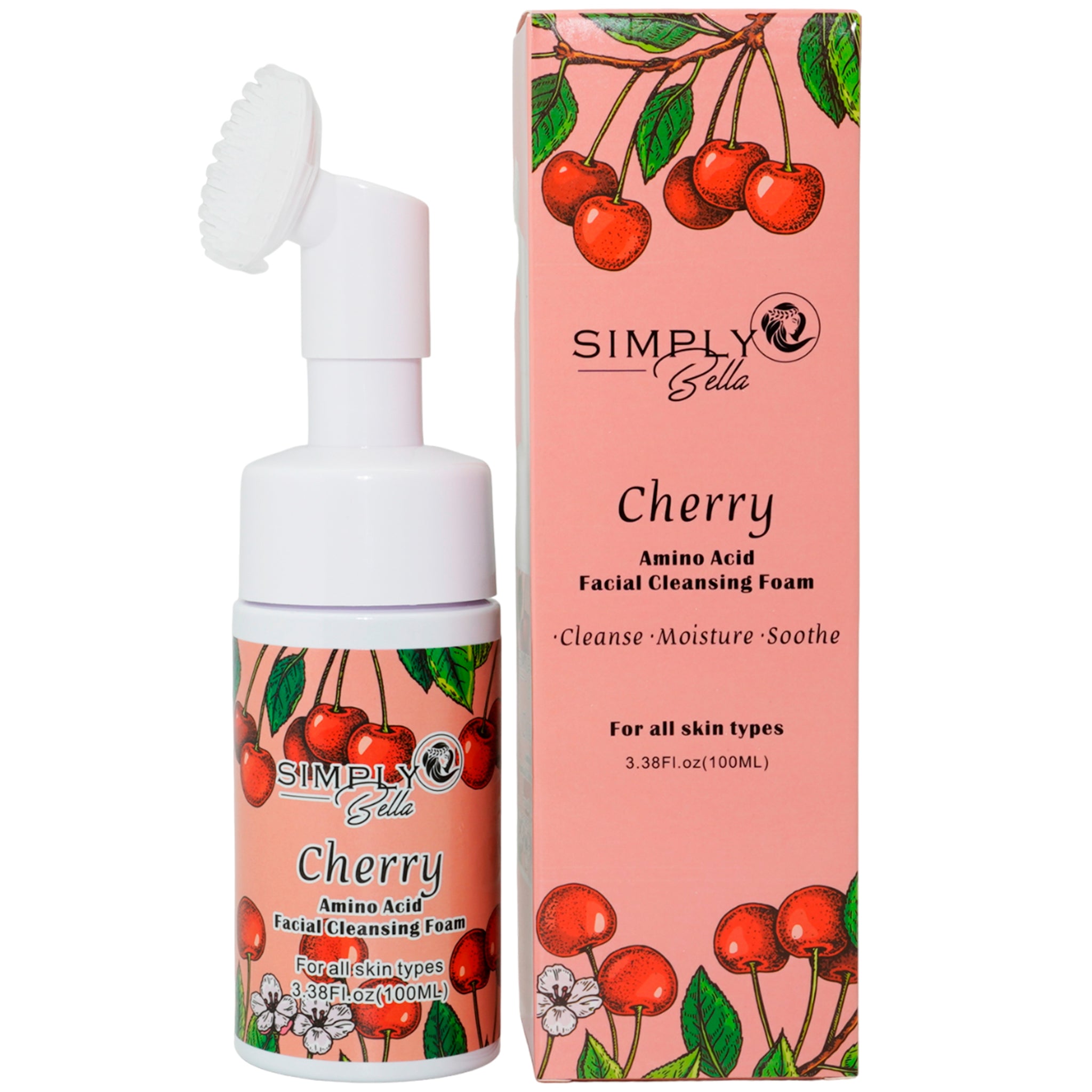 (5-pack) Simply Bella Cherry - Amino Acid Facial Cleansing Foam