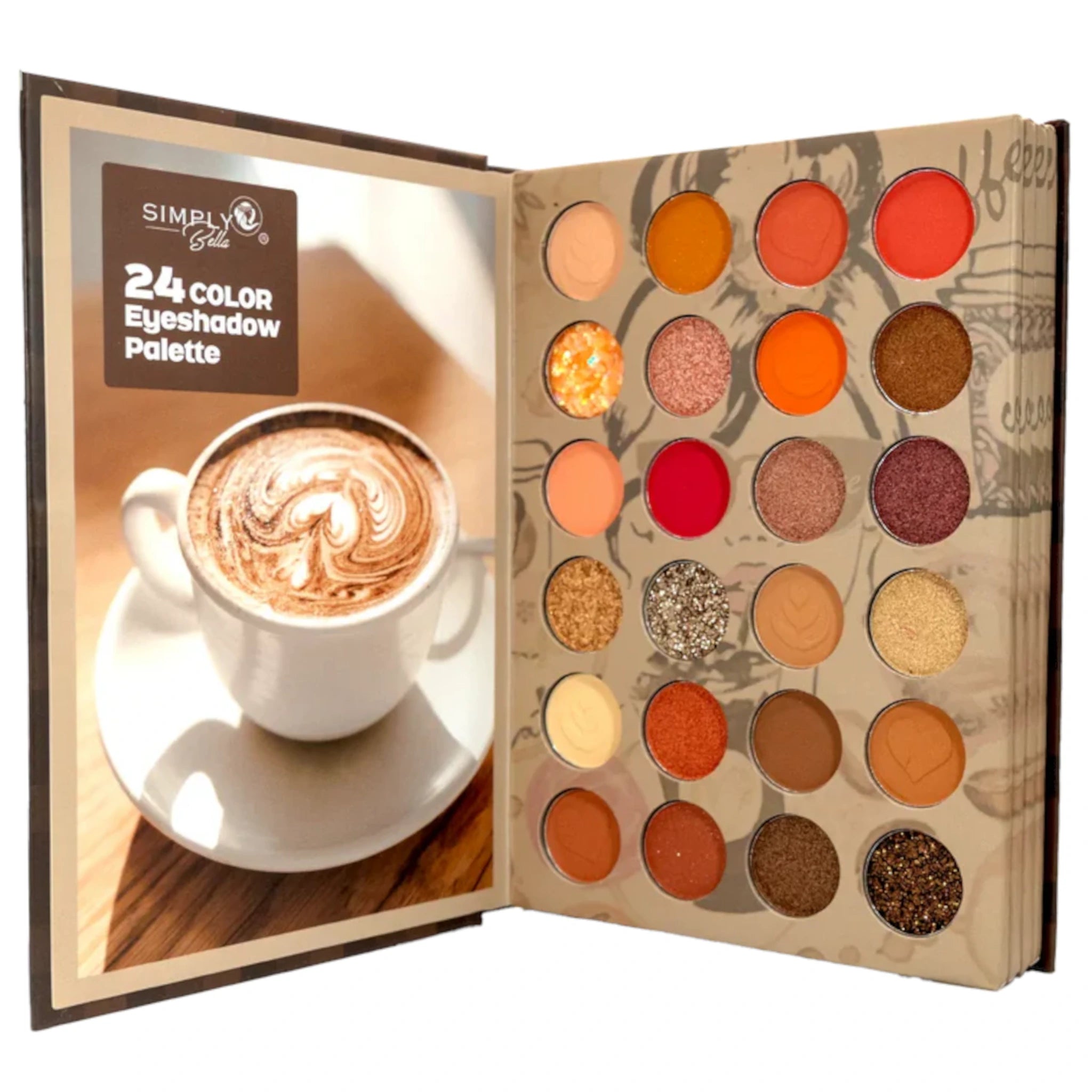 (6-pack) Simply Bella Coffee Time Pressed Pigment Palette - Thumbnail 3