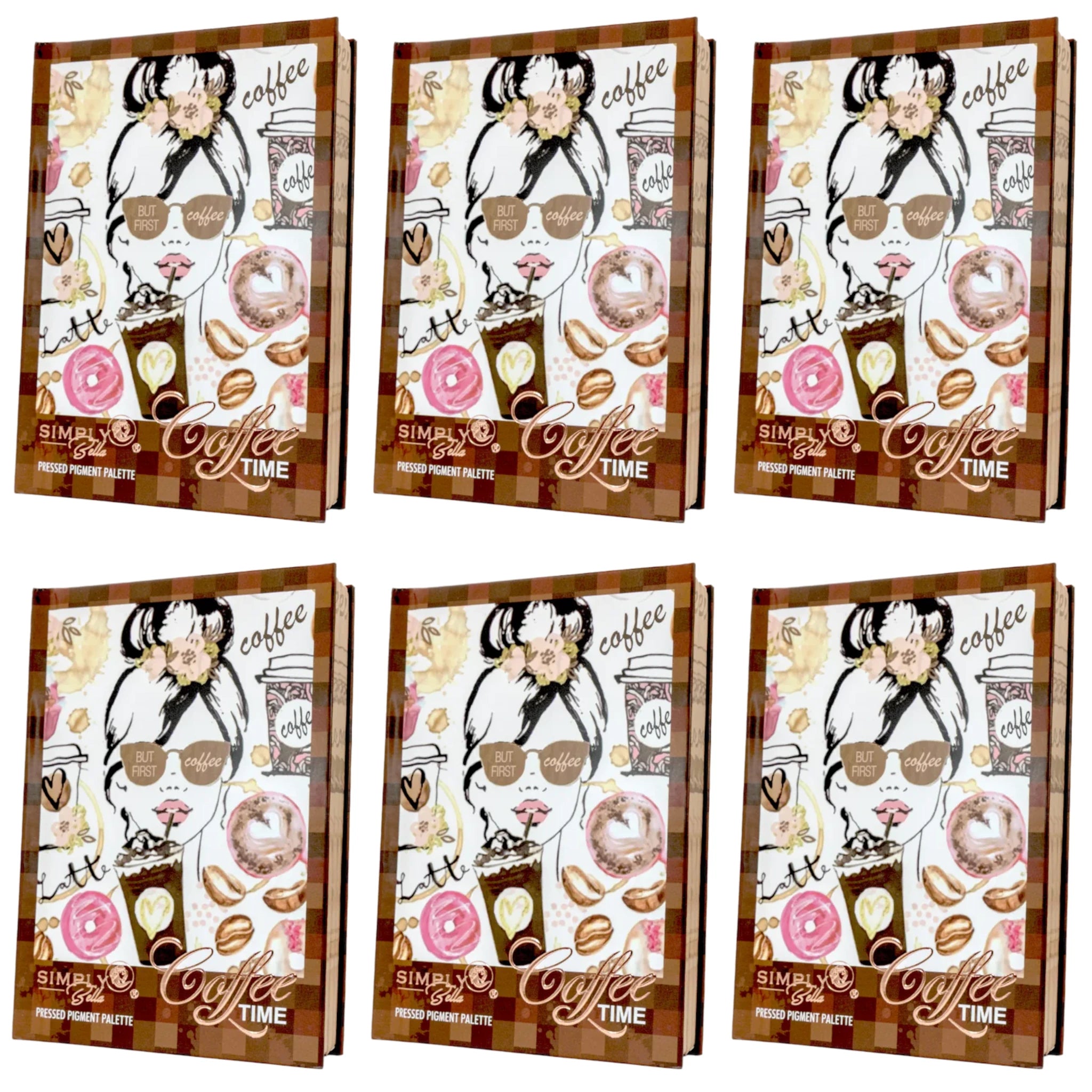 (6-pack) Simply Bella Coffee Time Pressed Pigment Palette