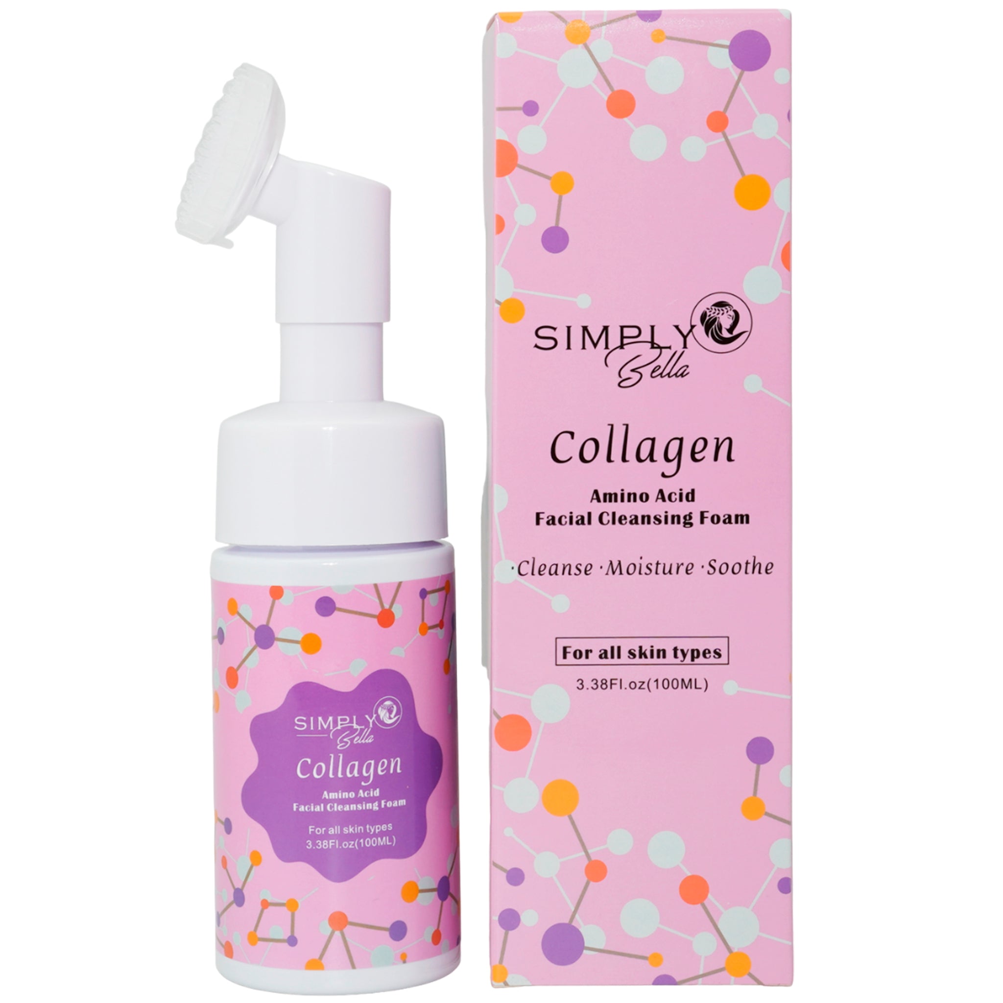 (5-pack) Simply Bella Collagen - Amino Acid Facial Cleansing Foam