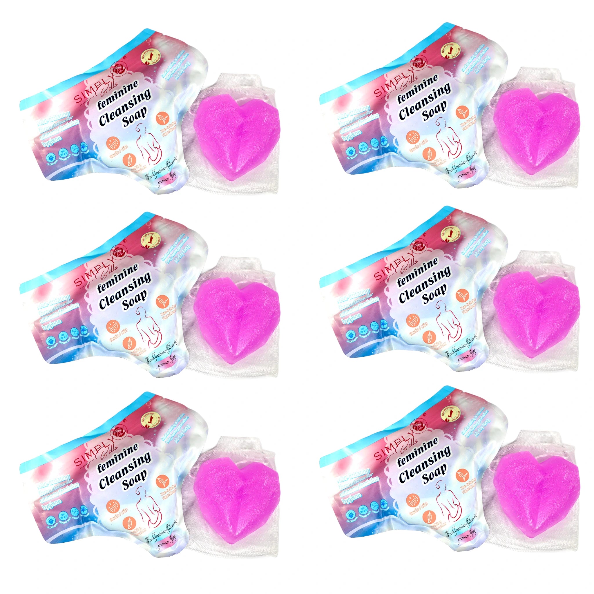 (6-pack) Simply Bella Feminine Cleansing Soap