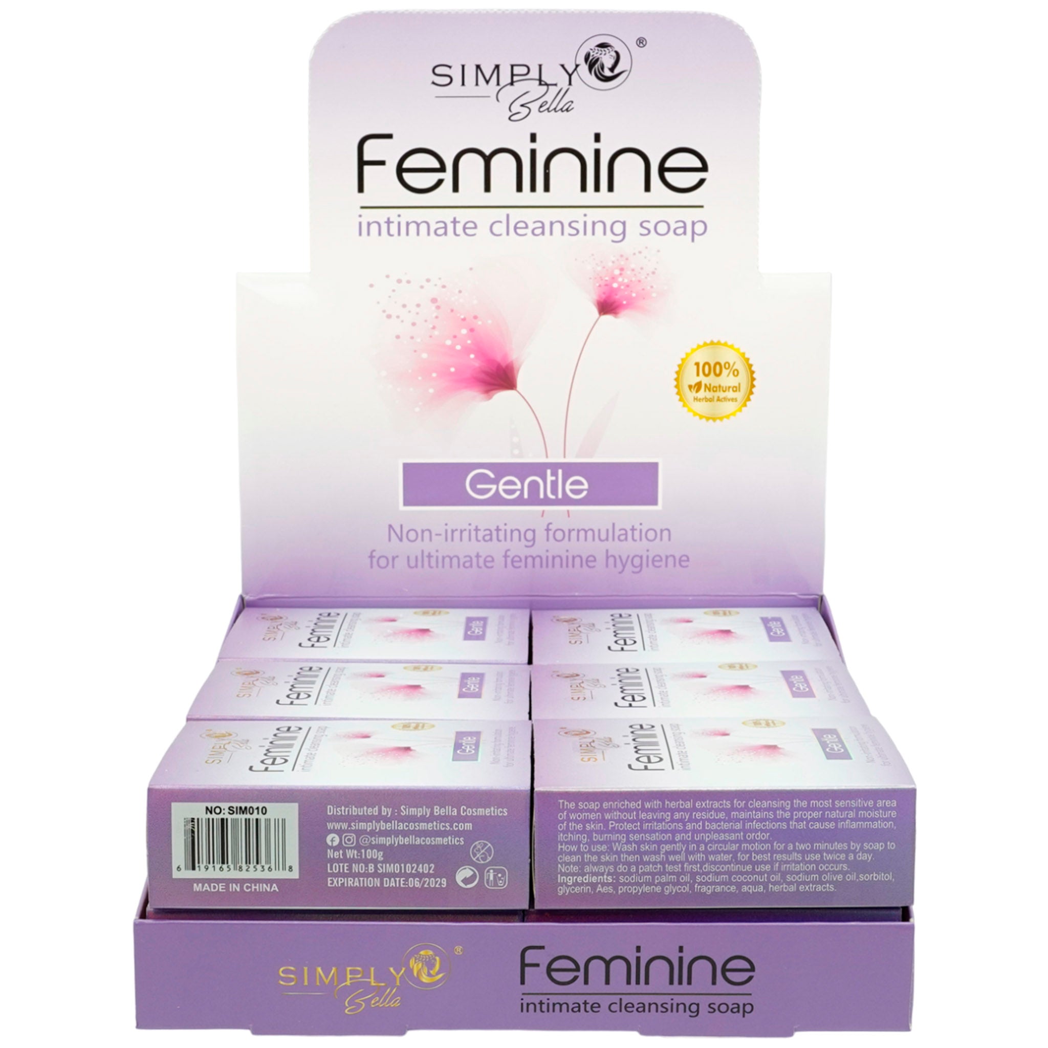 (12-pack) Simply Bella Feminine Intimate Cleansing Soap